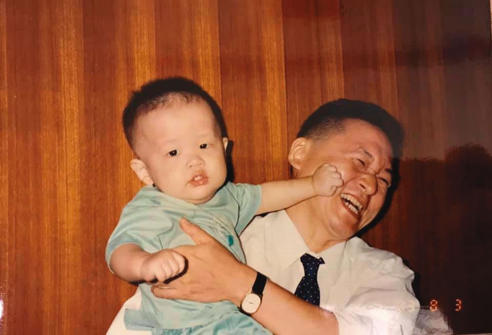 李戡小時候與李敖的合影。(李戡提供)