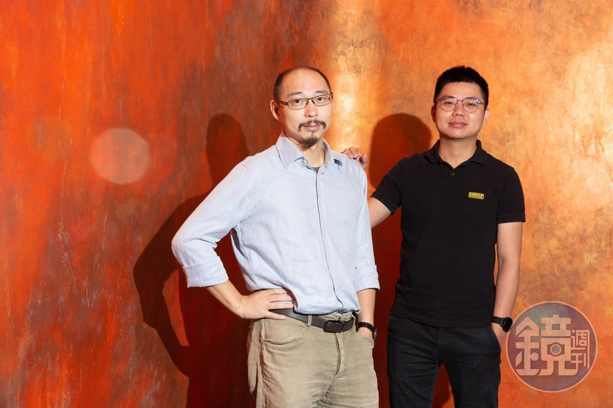 百聿數碼技術長李志煒（左）及財務長彭柏軒，明年將與公司一同參與多部影視作品產製作。（本刊資料照）