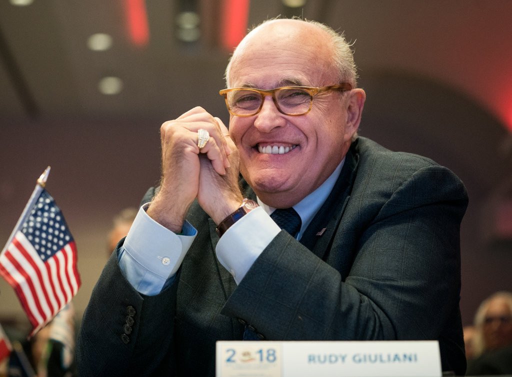 川普的私人律師朱利安尼確診武漢肺炎。（翻攝自推特@RudyGiuliani）