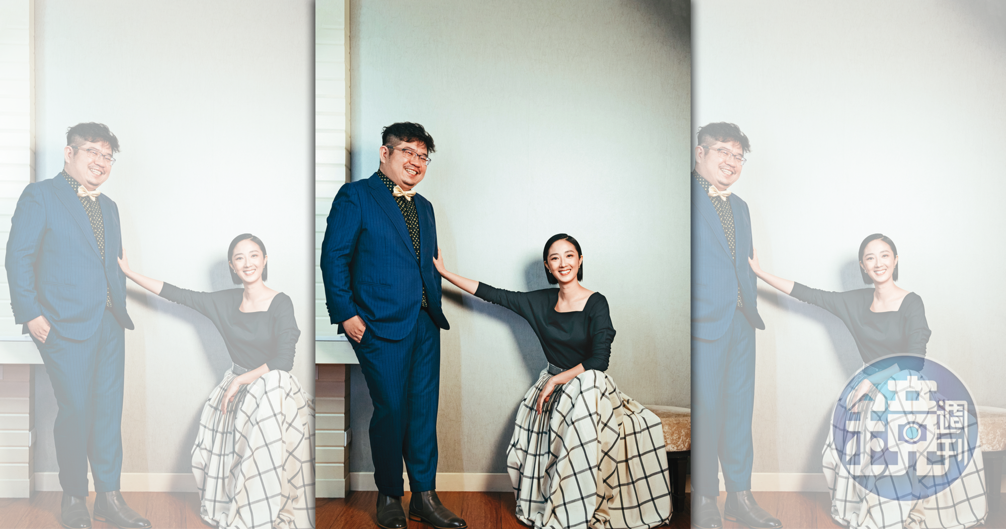 編導張耀升（左）眼中的女主角桂綸鎂（右）在潑辣、瘋癲外，還演出楚楚可憐的脆弱面、年齡變化的時間感。