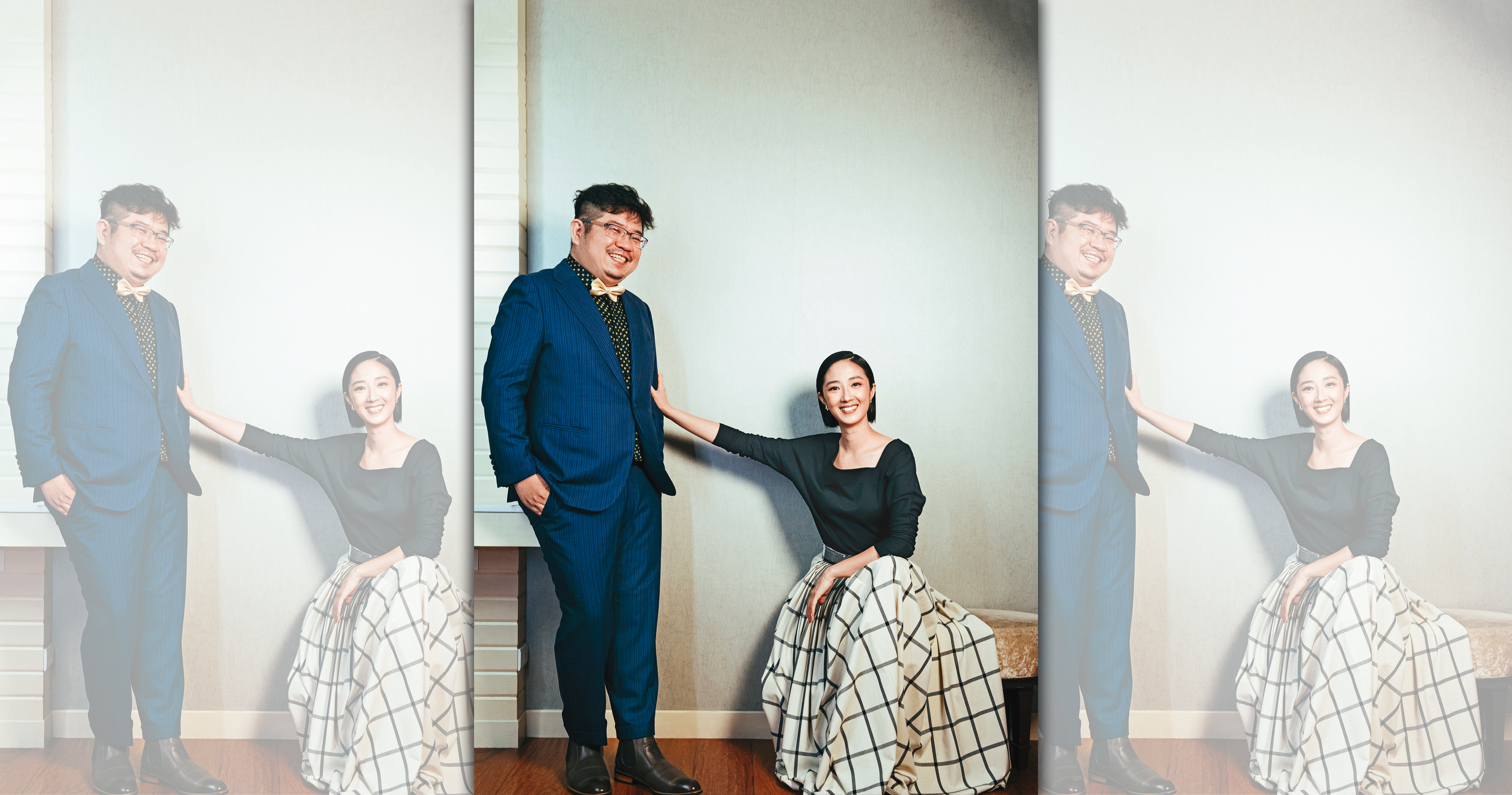 編導張耀升（左）眼中的女主角桂綸鎂（右）在潑辣、瘋癲外，還演出楚楚可憐的脆弱面、年齡變化的時間感。