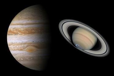木星與土星將在冬至相遇,這次的「木土合相」是自1226年3月4日以來,2星體最接近的一次。(翻攝Pixal)