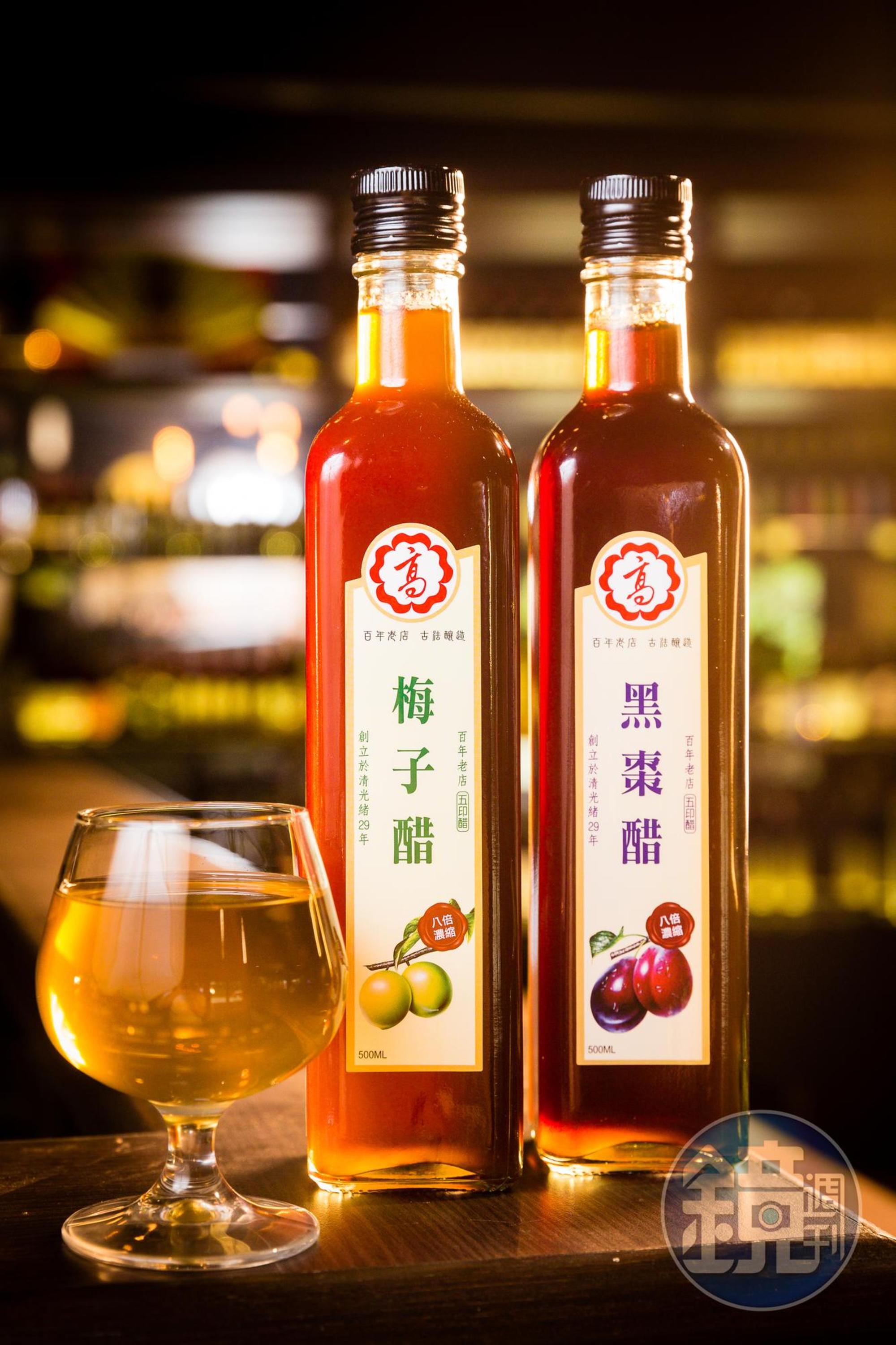 高記的果醋產量不多，風味濃郁需兌水食用。（350元／500c.c.）