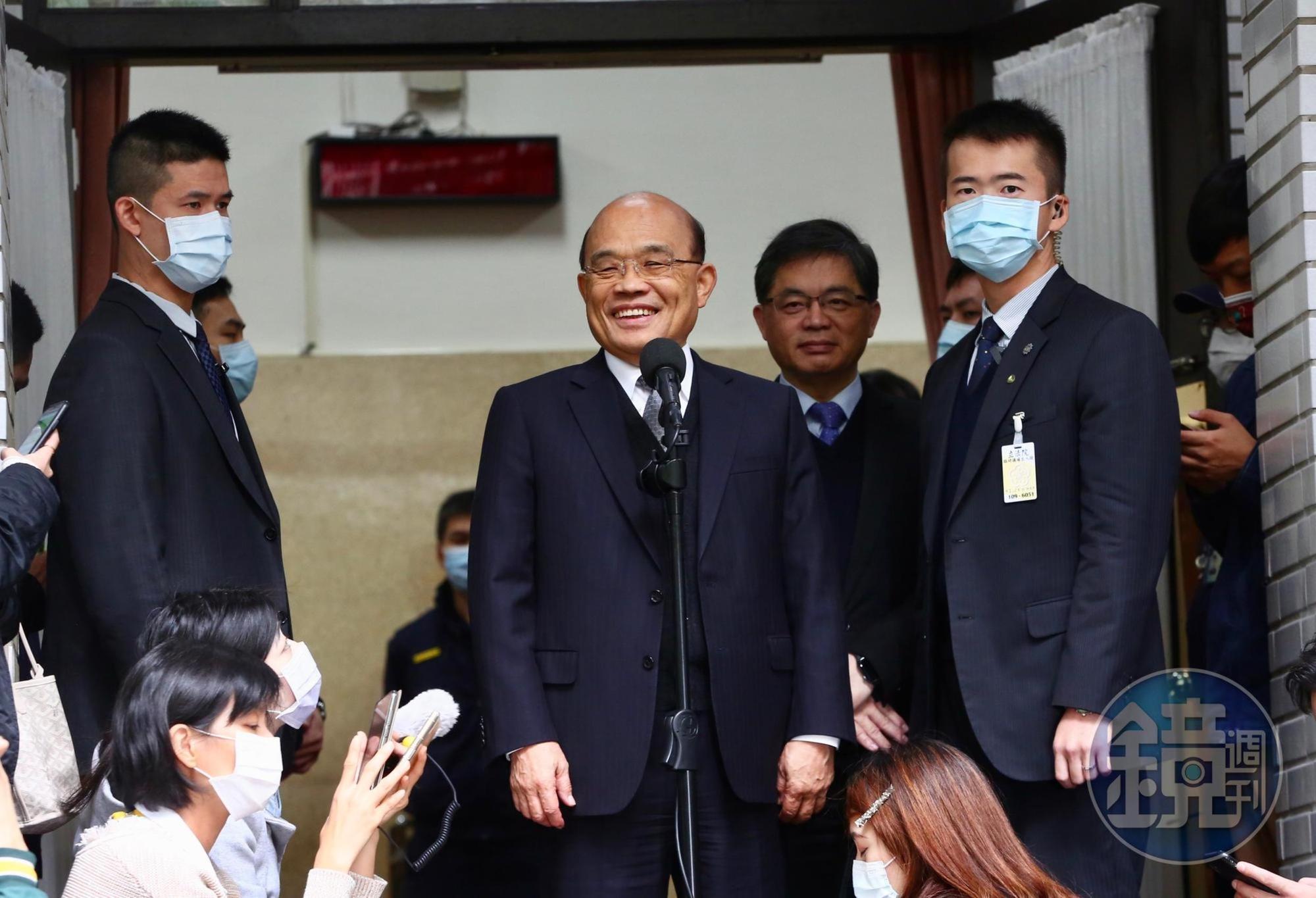 行政院長蘇貞昌笑稱跟蔡總統「無話不談、彼此信任」。