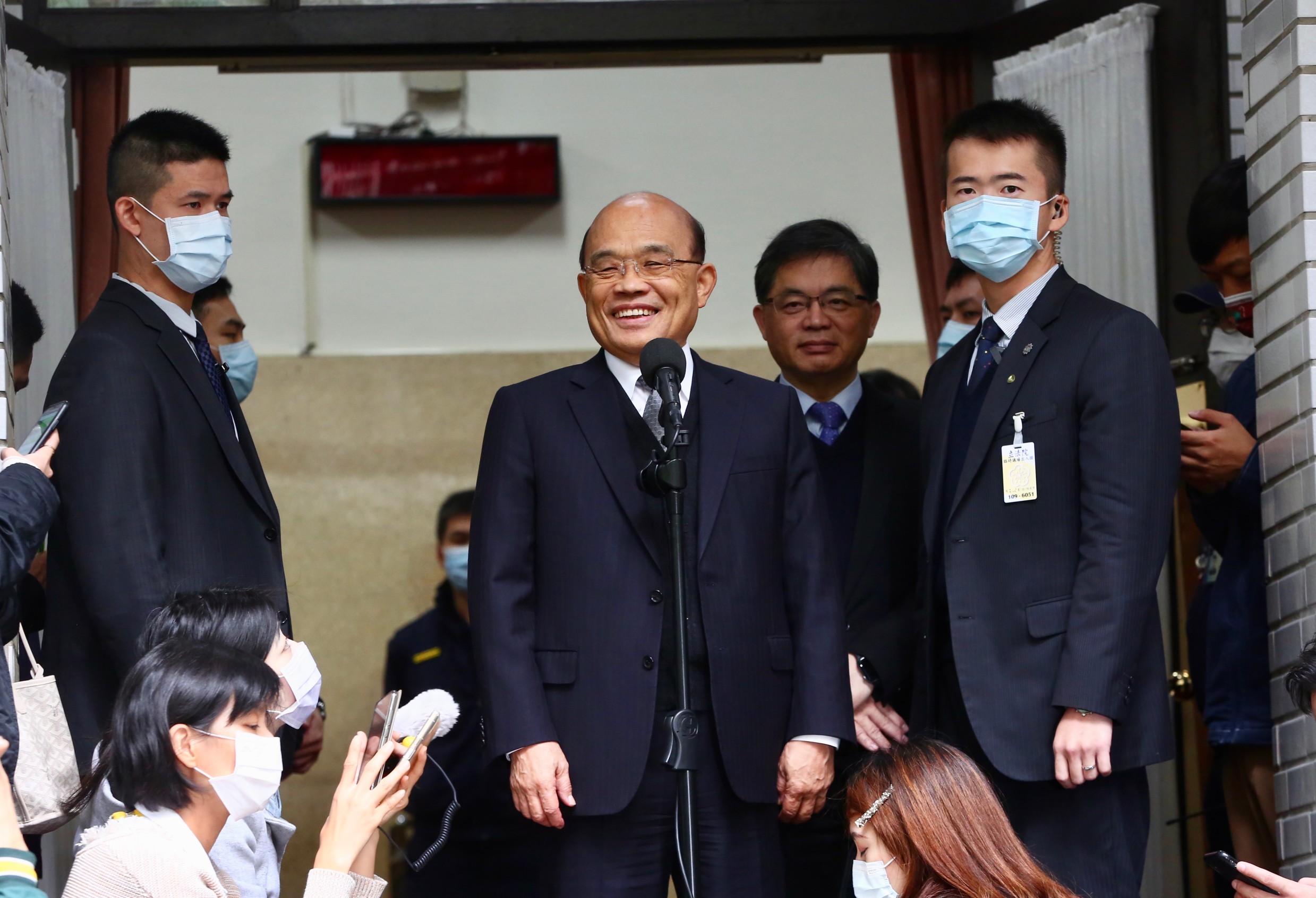 行政院長蘇貞昌笑稱跟蔡總統「無話不談、彼此信任」。