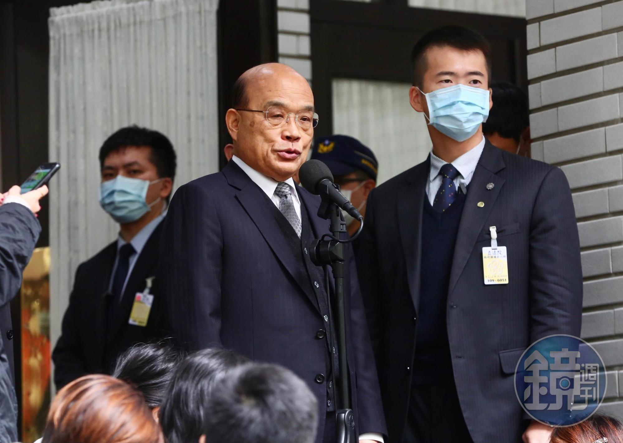 針對美豬放寬進口標準，蘇揆表示，政府會做好食安管理的各方面工作，請人民放心。