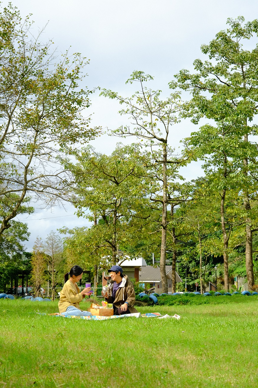 有陽光的時候,坐在草地上野餐非常舒服。