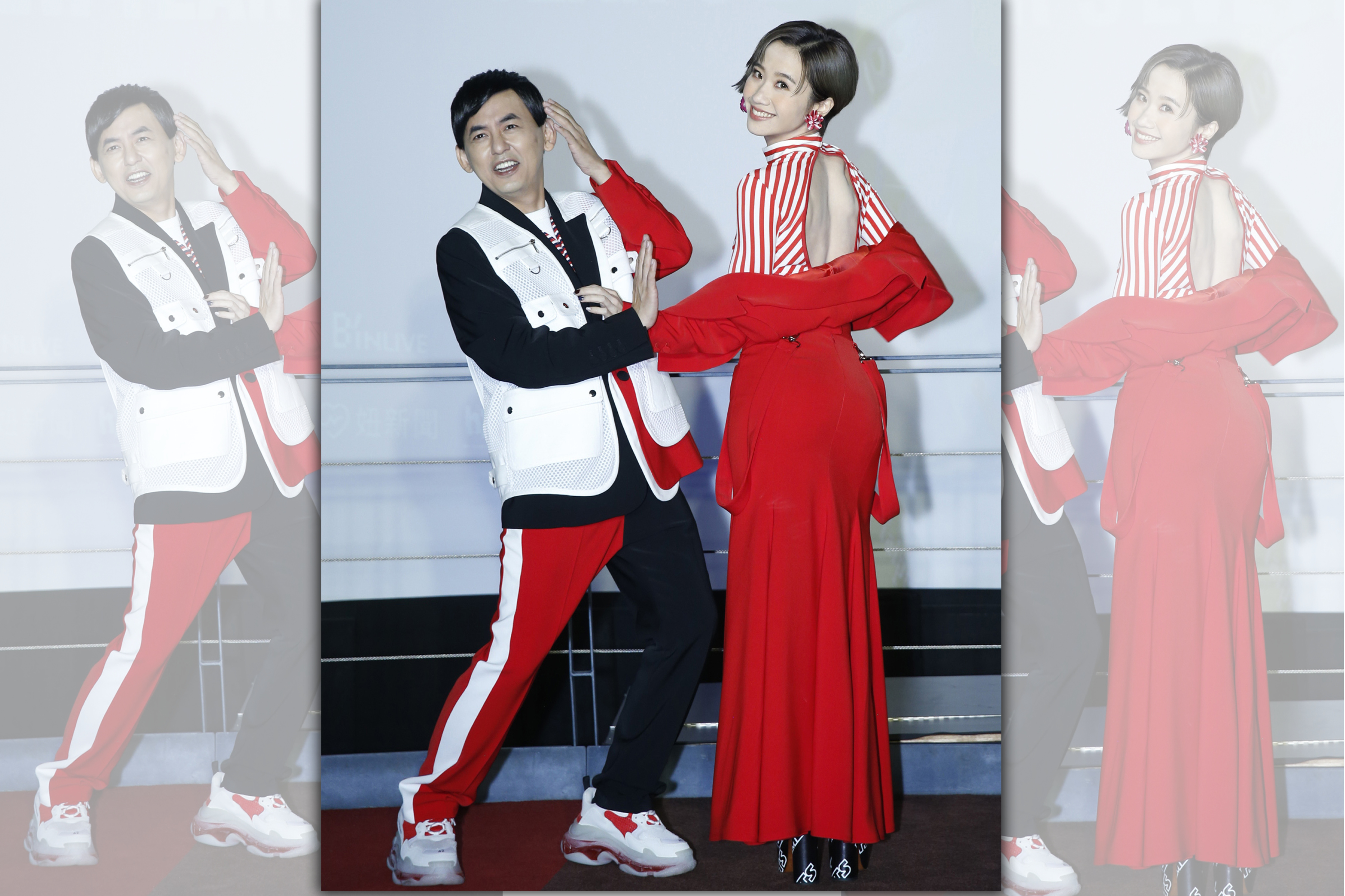 師徒檔黃子佼、Lulu黃路梓茵再度攜手主持台北場跨年晚會，兩人在記者會上互虧對方，笑料不斷。（臺北市觀光傳播局與必應創造提供）