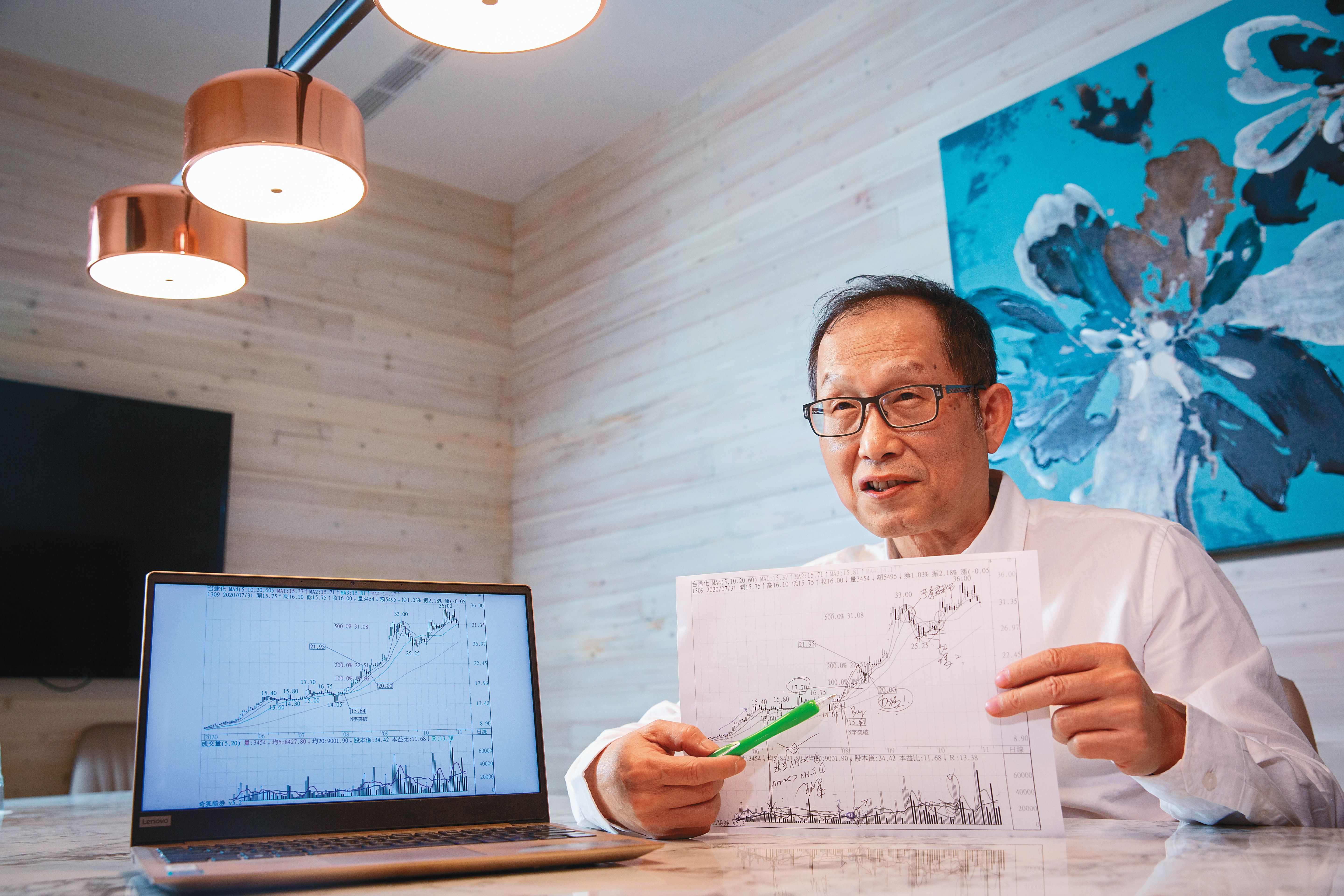 謝佳穎以技術面選股，最重視成交量的發動與延續性，再輔以基本面檢視。