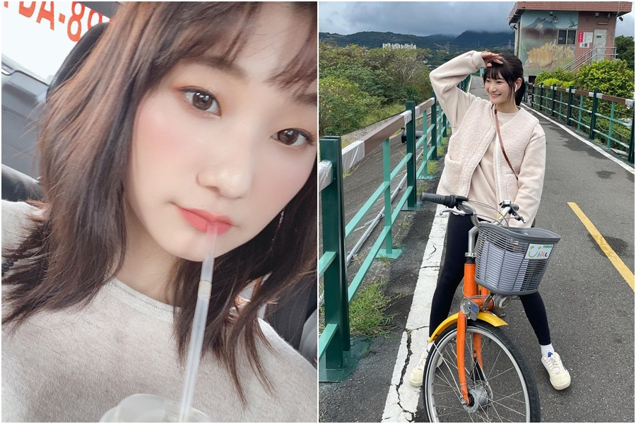 愛莉莎莎日前騎Ubike外出，結果不慎弄丟AirPods，網友算出她至少已經丟了5次。（翻攝自愛莉莎莎IG）