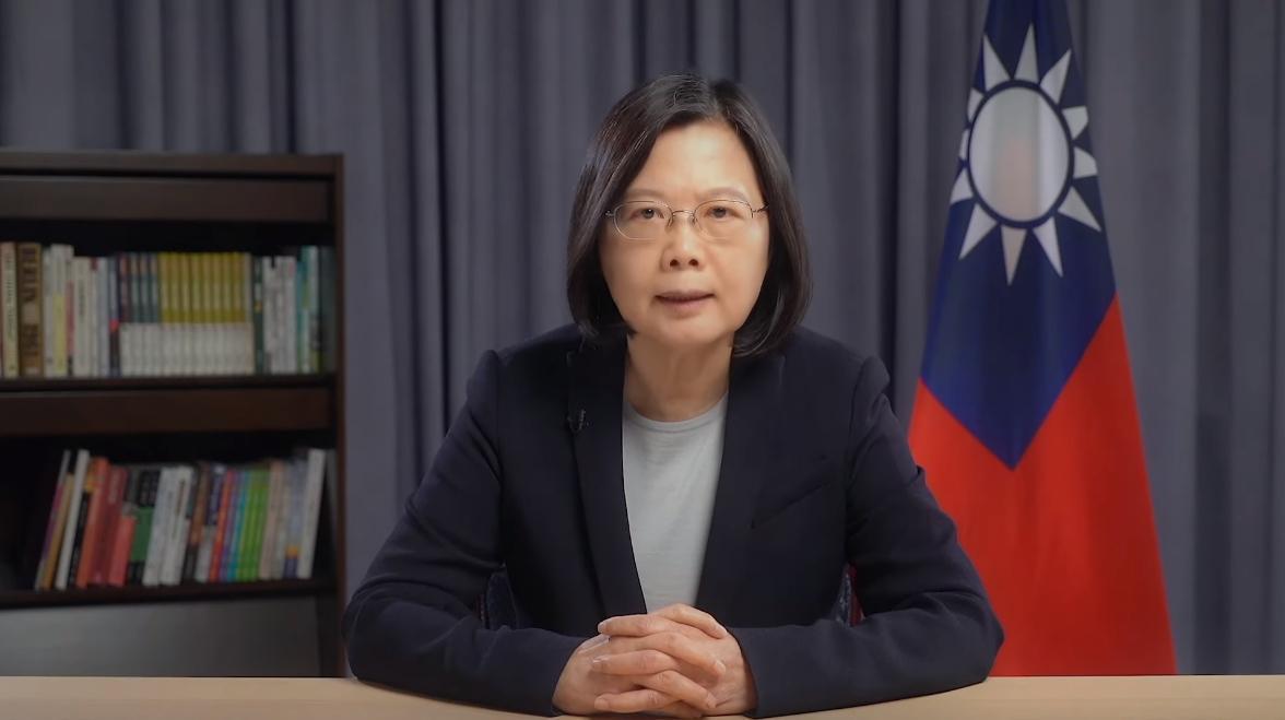 蔡總統指出,兩岸應設法和平共存,而台灣會堅決捍衛自由的生活方式。(翻攝自總統府官網)