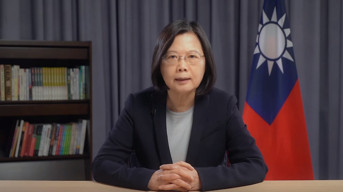 蔡總統指出，兩岸應設法和平共存，而台灣會堅決捍衛自由的生活方式。（翻攝自總統府官網）