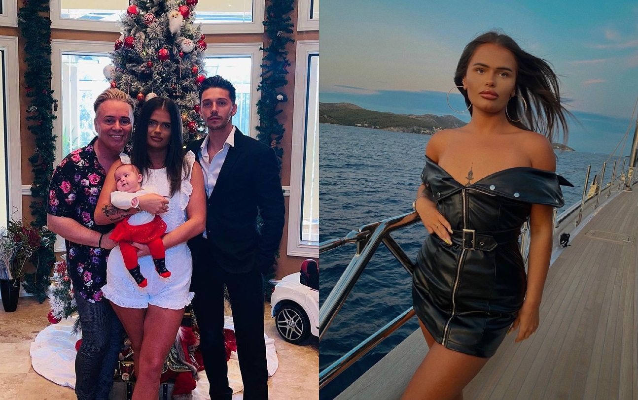 摟著剛出生的小妹妹，薩弗隆決定凍卵讓爸爸和前男友繼續生。（翻攝自巴洛和薩弗隆IG）