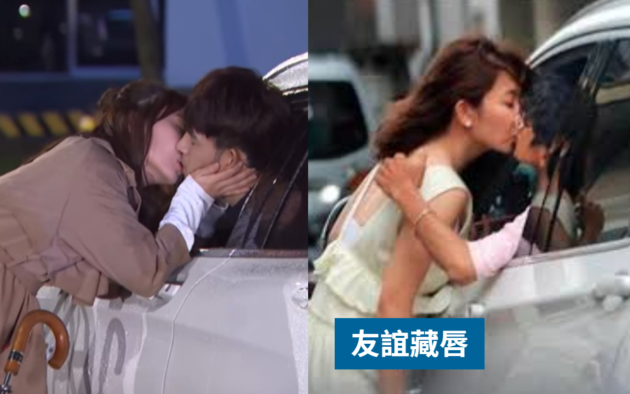 阿翔與謝忻的「車窗之吻」（右圖）唯美到讓許多網友建議「婚紗照可以這樣拍」，而《天之驕女》的這一幕（左圖）是否讓你有既視感？ 