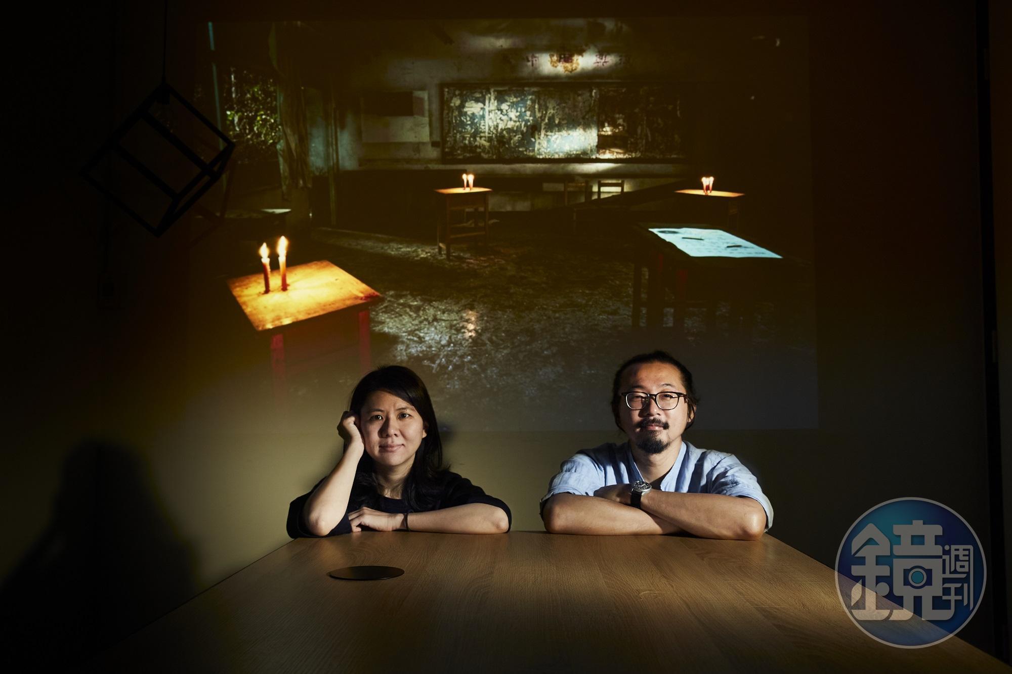 製作人林仕肯(右)與共同製作人林怡伶(左)。