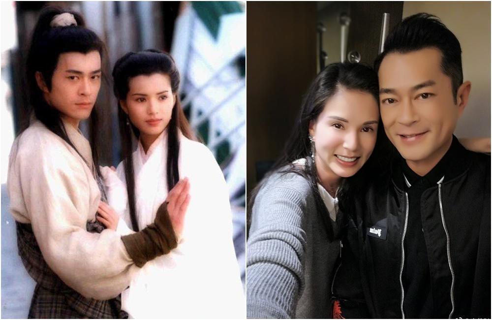 李若彤承認當年飾演小龍女時入戲太深，愛上古天樂飾演的過兒。（翻攝自娛樂小叨微博、李若彤微博）