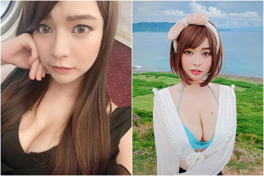 G奶網紅郭鬼鬼曾擔任過JKF封面女郎，平時常放送深邃的事業線和網友分享。（翻攝自郭鬼鬼IG）