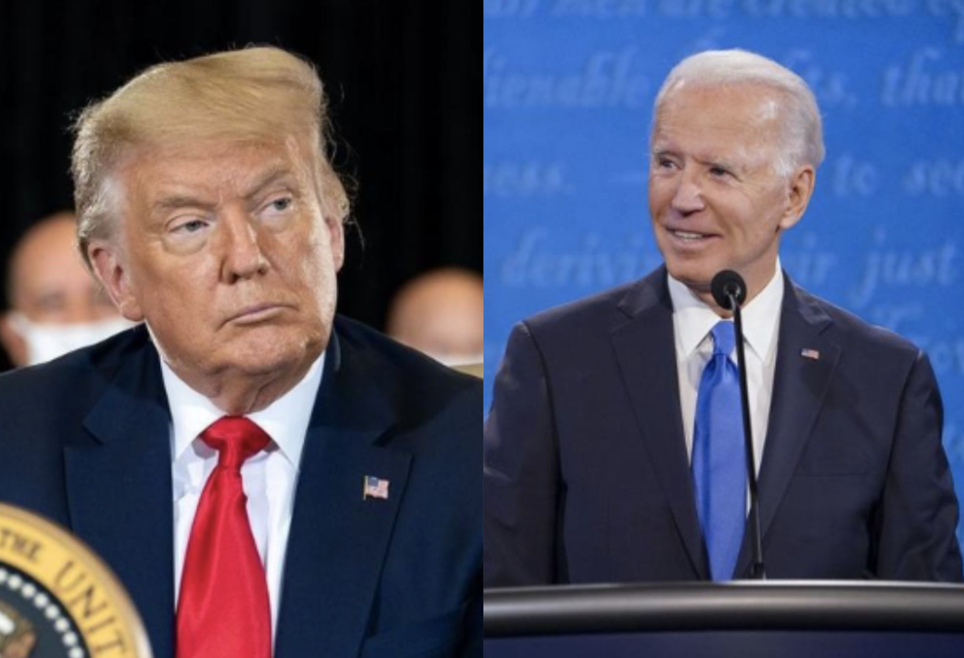 美國選舉人團今（14日）正式投票，民主黨的拜登（右圖）確定擊敗川普（左圖）入主白宮。（翻攝白宮官網、拜登臉書）