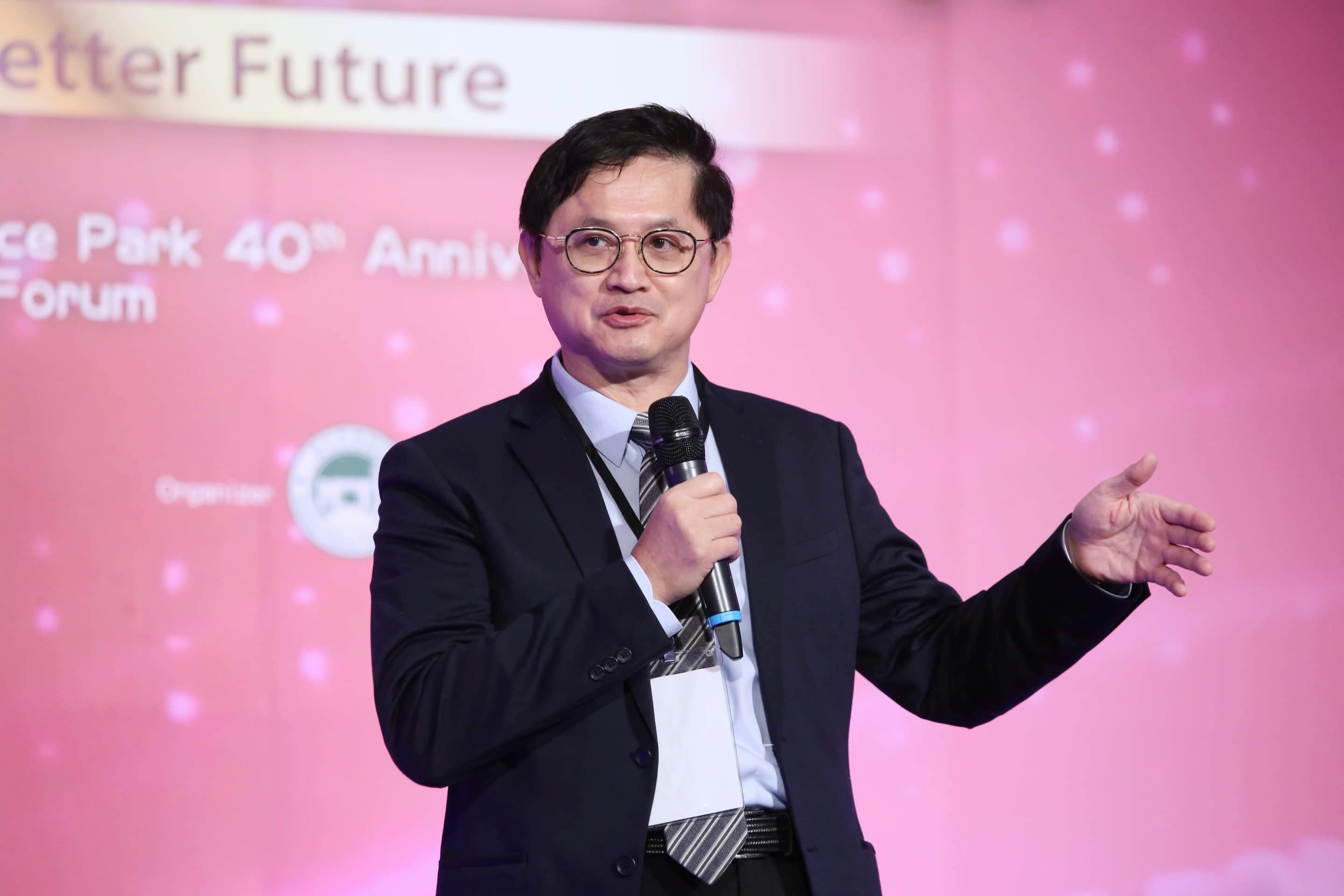 竹科40週年慶，和碩董事長童子賢應邀出席論壇。