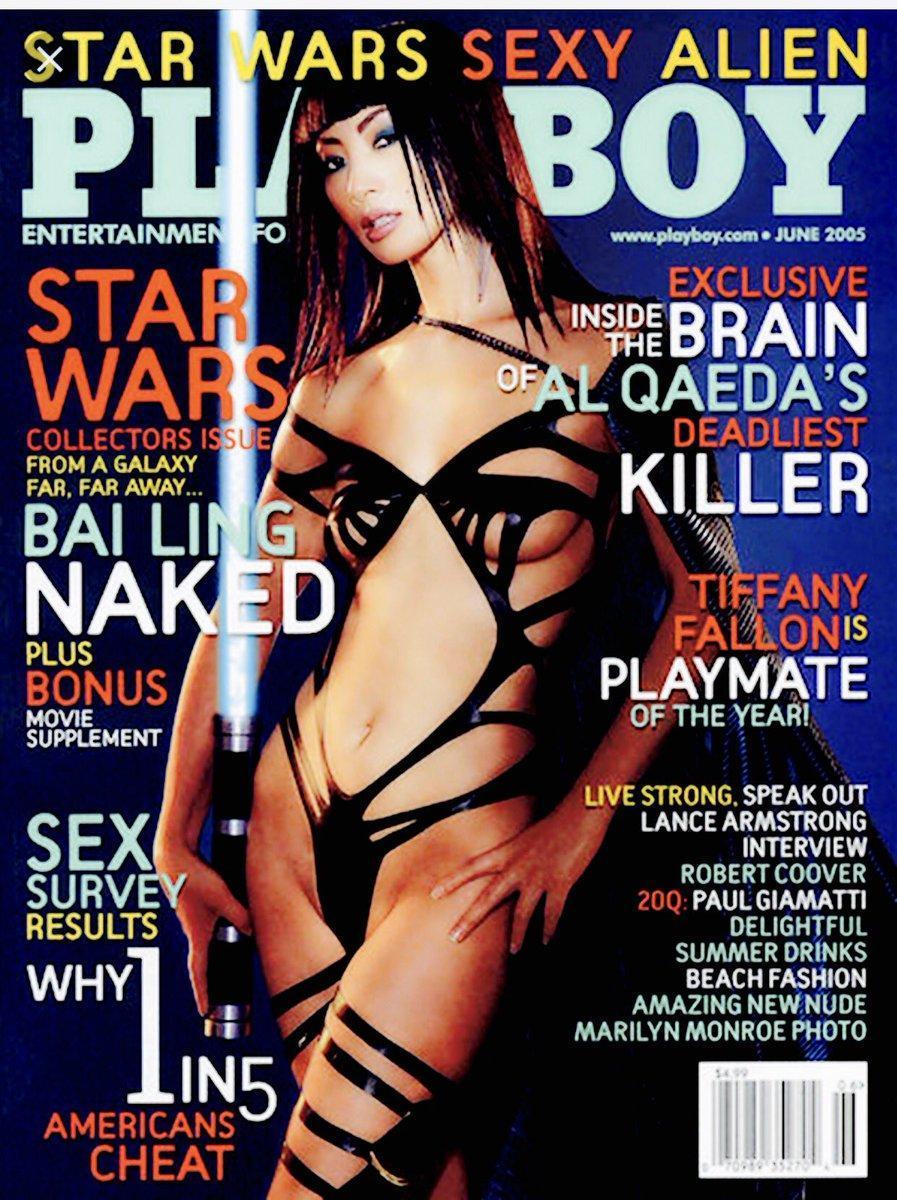 2005年白靈登上花花公子雜誌封面,成為第一位登封的華裔女星。(網路圖片)