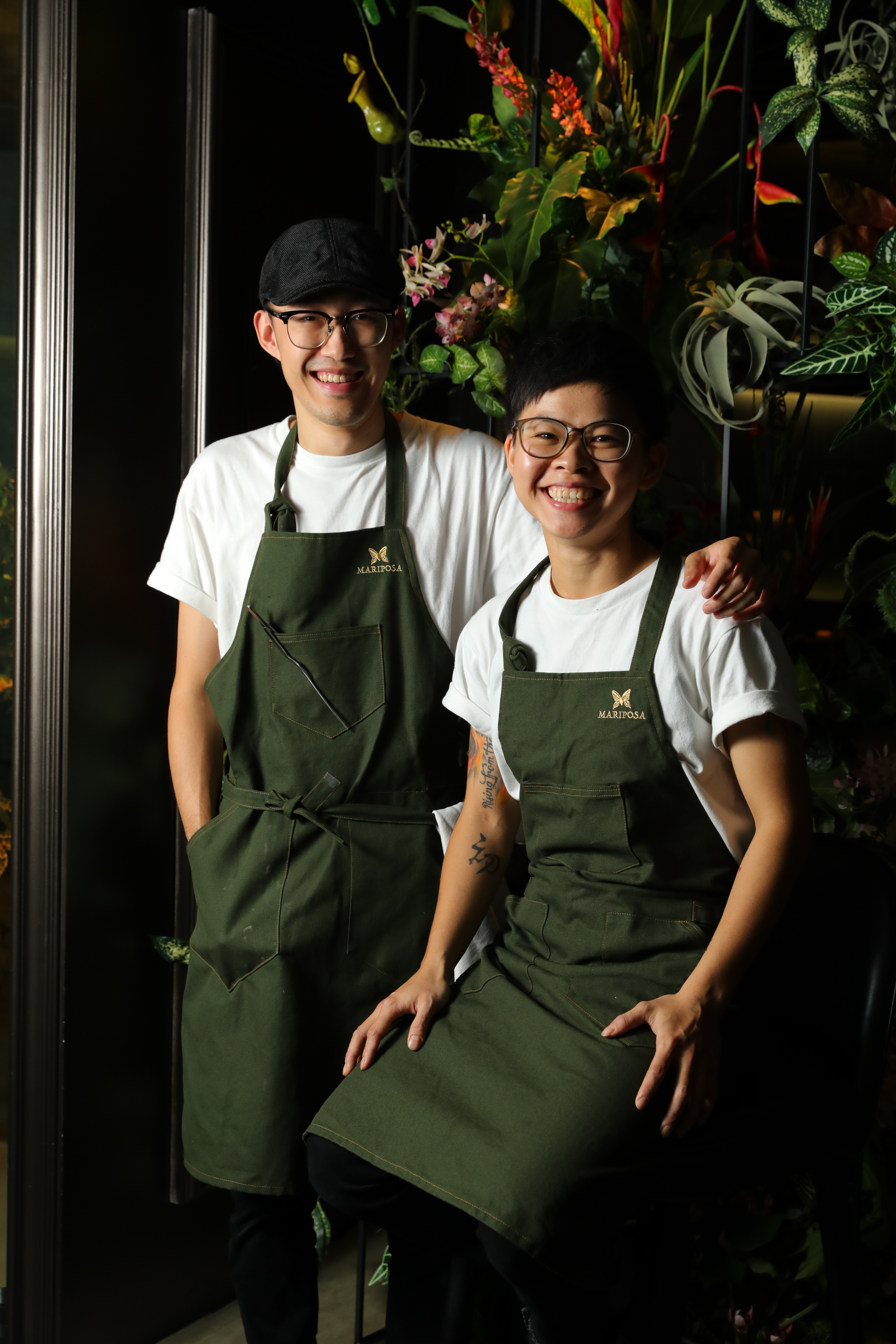 副主廚Frank（左）與主廚睿𧯯（右）是高餐的好同學。