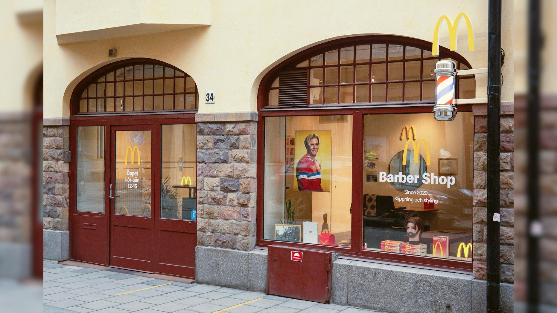 Golden M理髮店開設於瑞典首都斯德哥爾摩。(翻攝瑞典麥當勞官網)