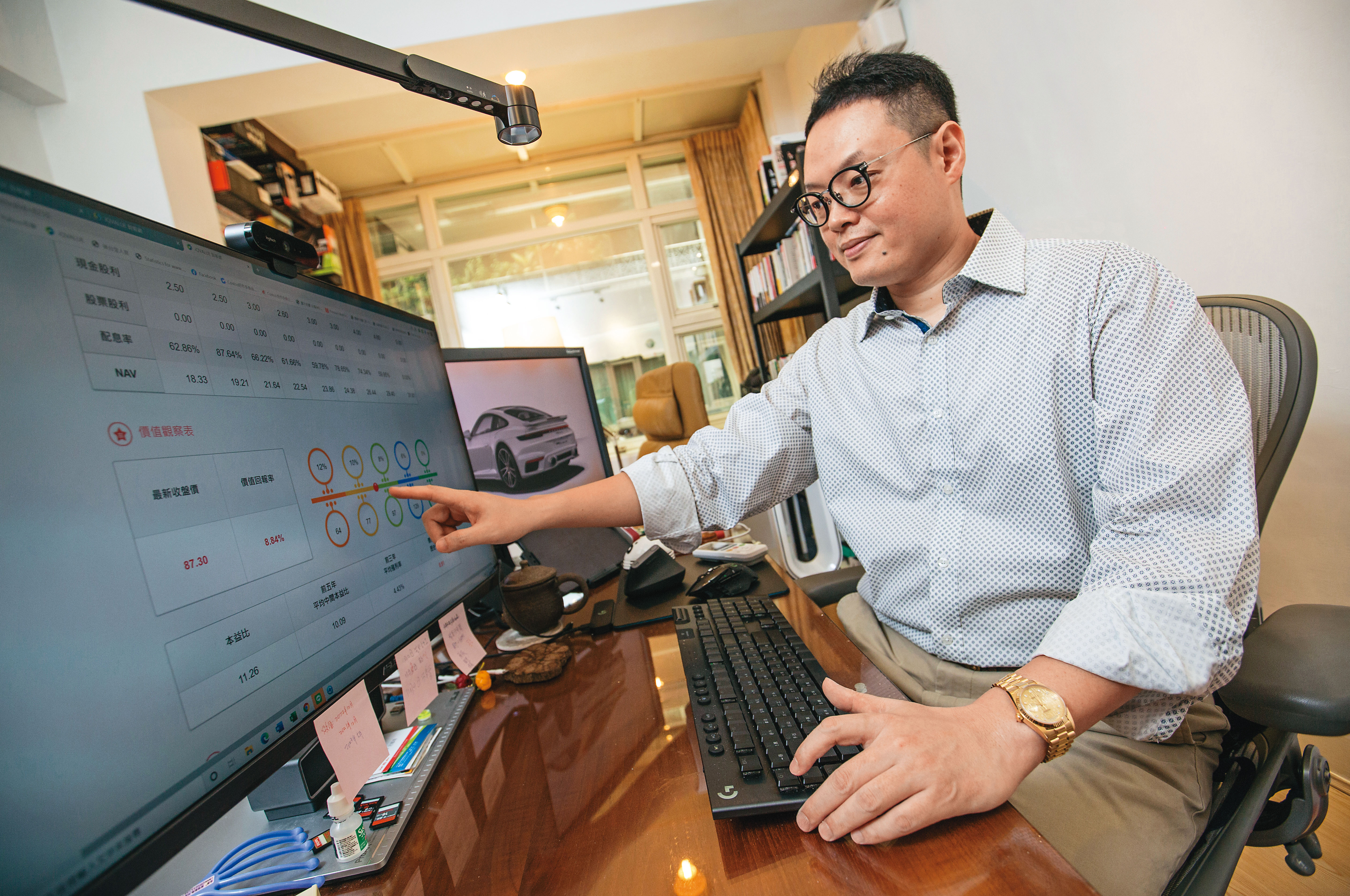 價值投資達人洪鑑穩耐心從市場挖出好股後，還要等待好價格才出手。