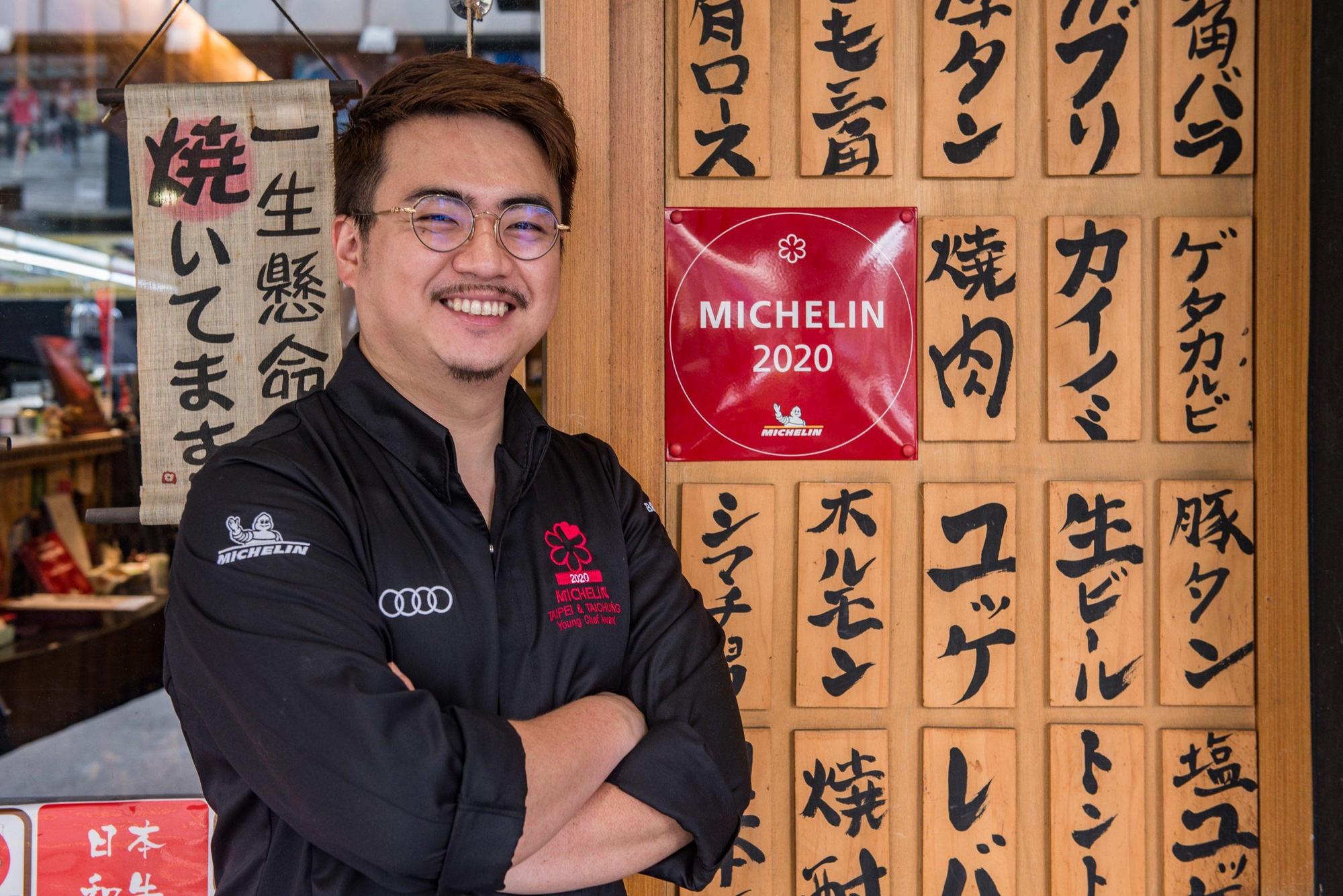 台中燒肉店「俺達の肉屋」老闆鍾佳憲獲《臺北臺中米其林指南2020》一星及「年輕主廚大獎」雙冠冕的殊榮。(俺達の肉屋提供)
