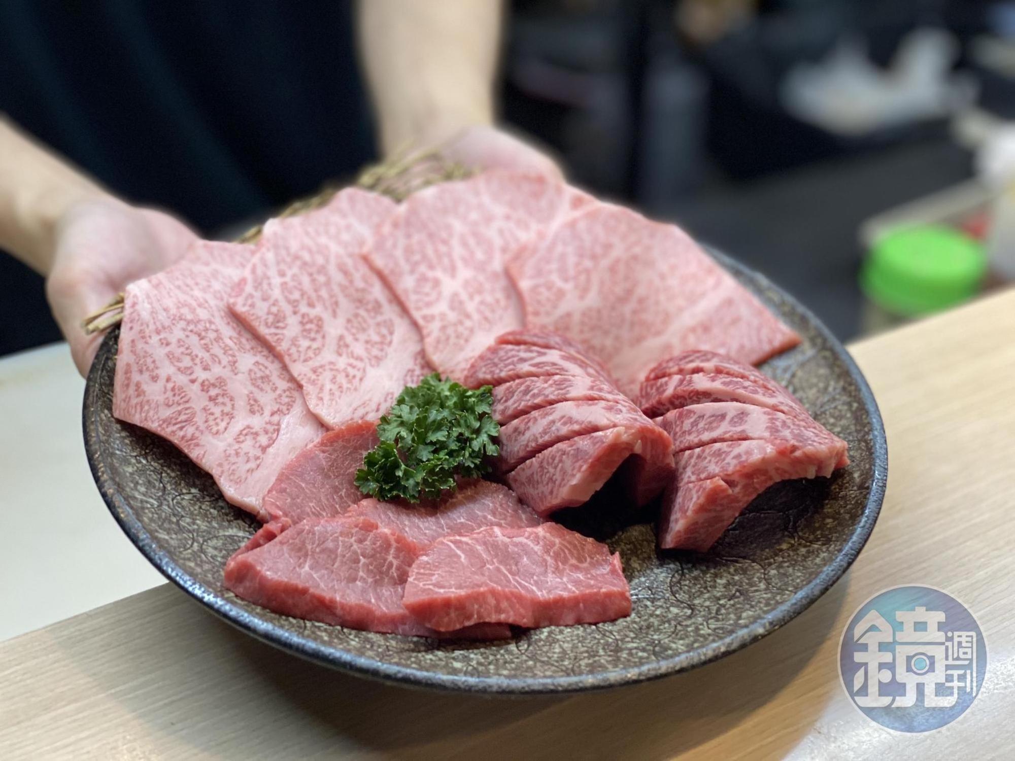 鍾佳憲擅長將和牛裡頭許多珍稀部位拆解出來。
