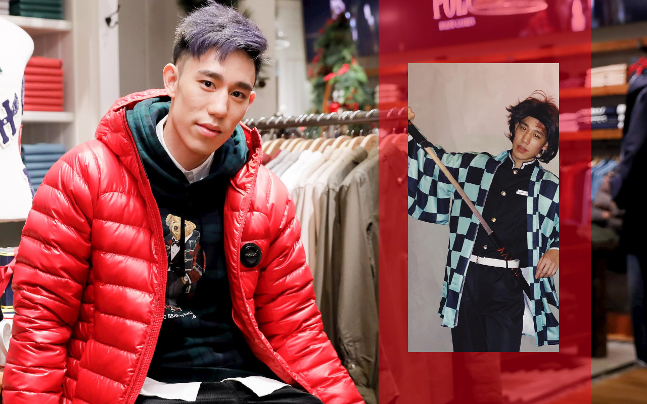 林書緯出席Polo Ralph Lauren假期系列發表會，透露是動漫迷，萬聖節扮成了《鬼滅之刃》炭治郎。（劉鴻昌攝、翻攝自林書緯臉書）