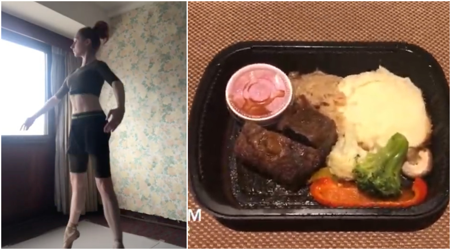 莫斯科芭蕾舞團成員涅恰耶娃拍影片分享在台灣14天的隔離生活。（翻攝YouTube畫面）