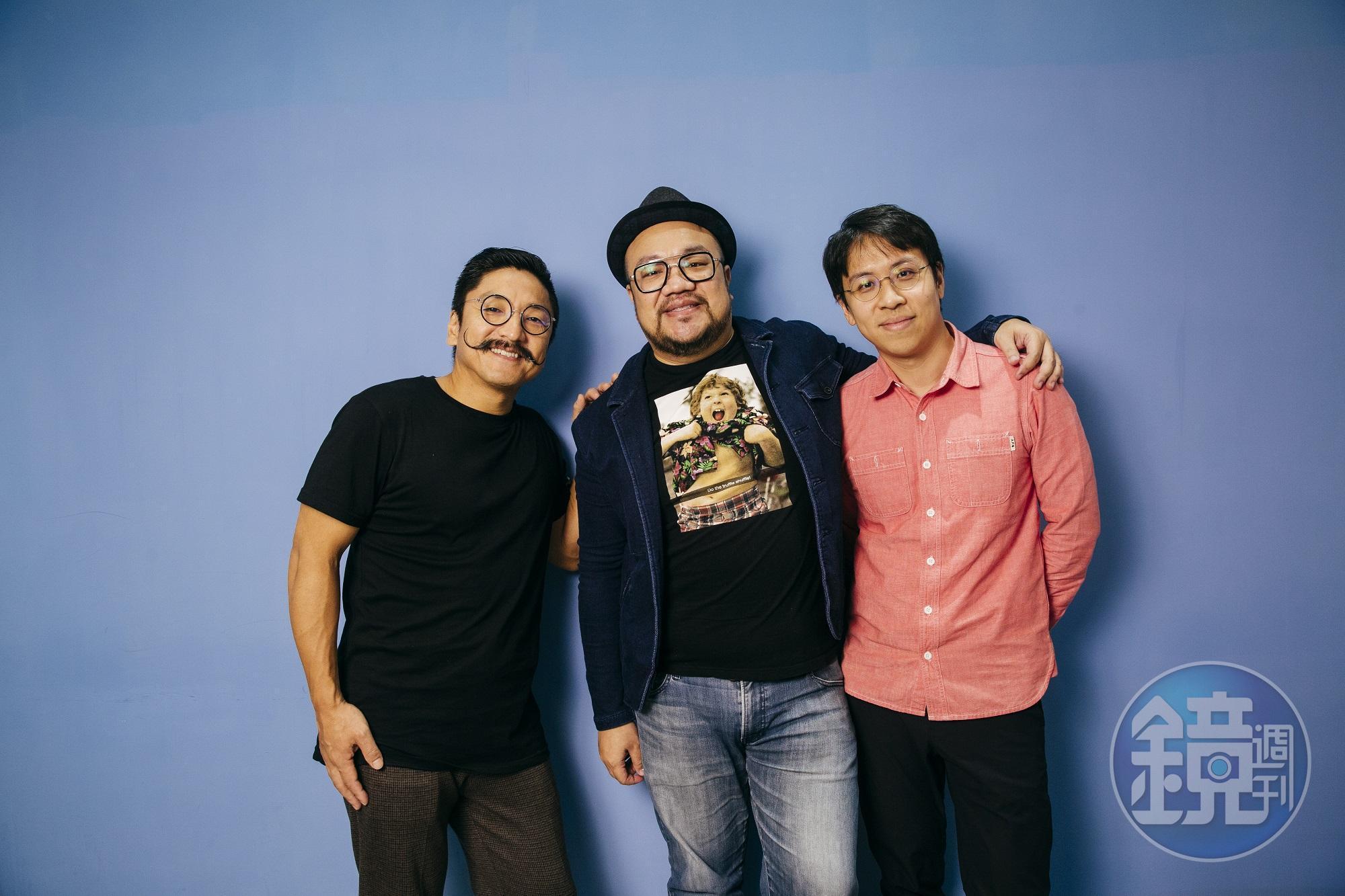 導演北村豐晴(左起)和製作人葉天倫攜手合作,將作家賴以威小說改拍成8集影集。(楊兆元攝)