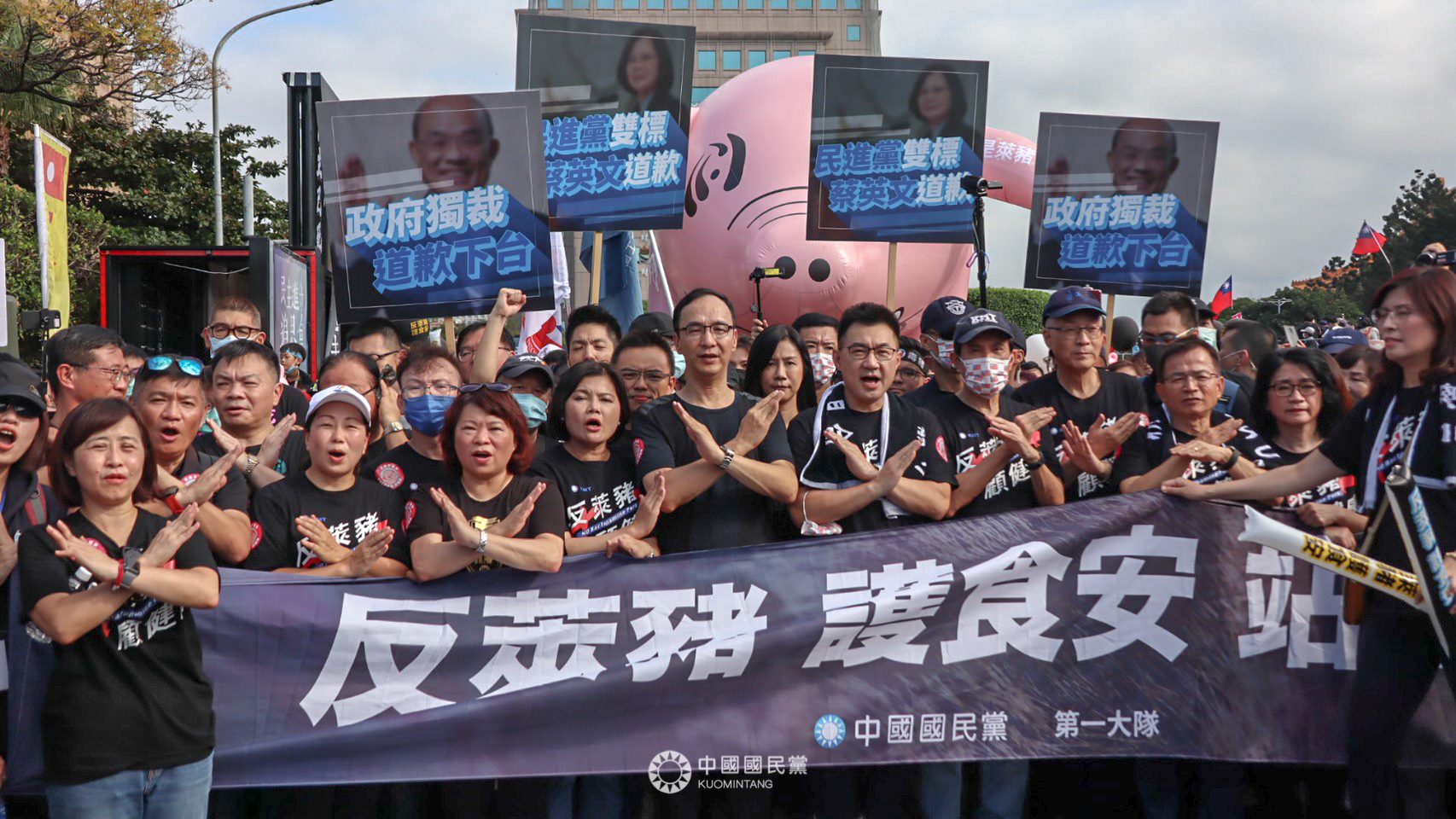 由國民黨提出的的反萊豬公投案，中選會今日審議通過第一階段門檻。（翻攝自國民黨臉書）