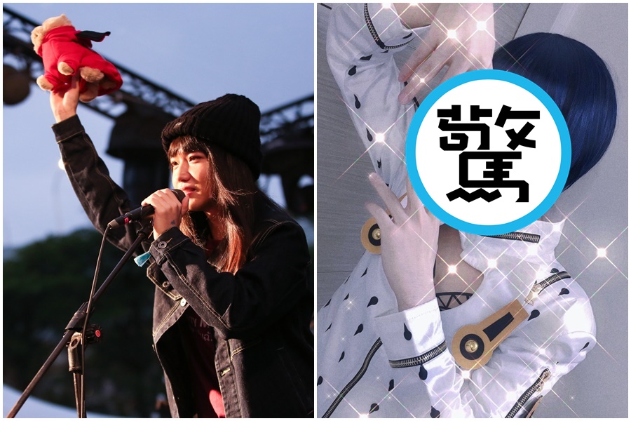 持修在IG上傳一張新造型，戴上藍色假髮Cosplay動漫人物，絕美外貌引起網友熱烈討論。（翻攝自持修IG）