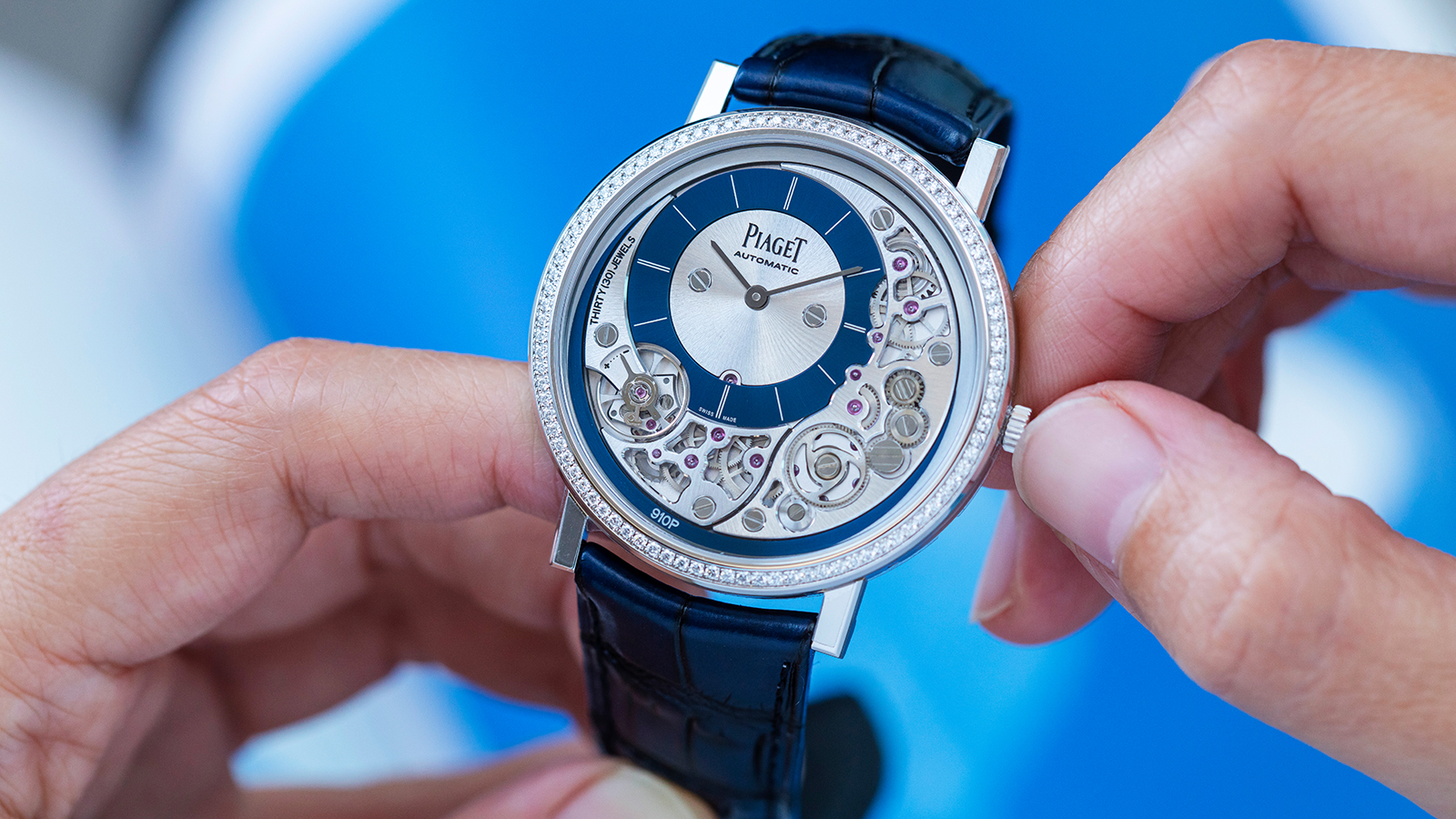 PIAGET Altiplano Ultimate Automatic｜G0A45121／錶徑41mm／18K白金錶殼／時間指示／910P自動上鏈機芯／鑲鑽約0.58克拉／建議售價NT$ 1,210,000