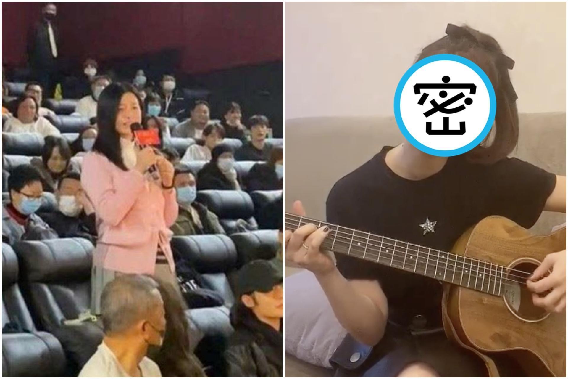 陳妍希公開0修圖自彈自唱影片，打臉「暴肥」傳聞。（翻攝自陳妍希微博）