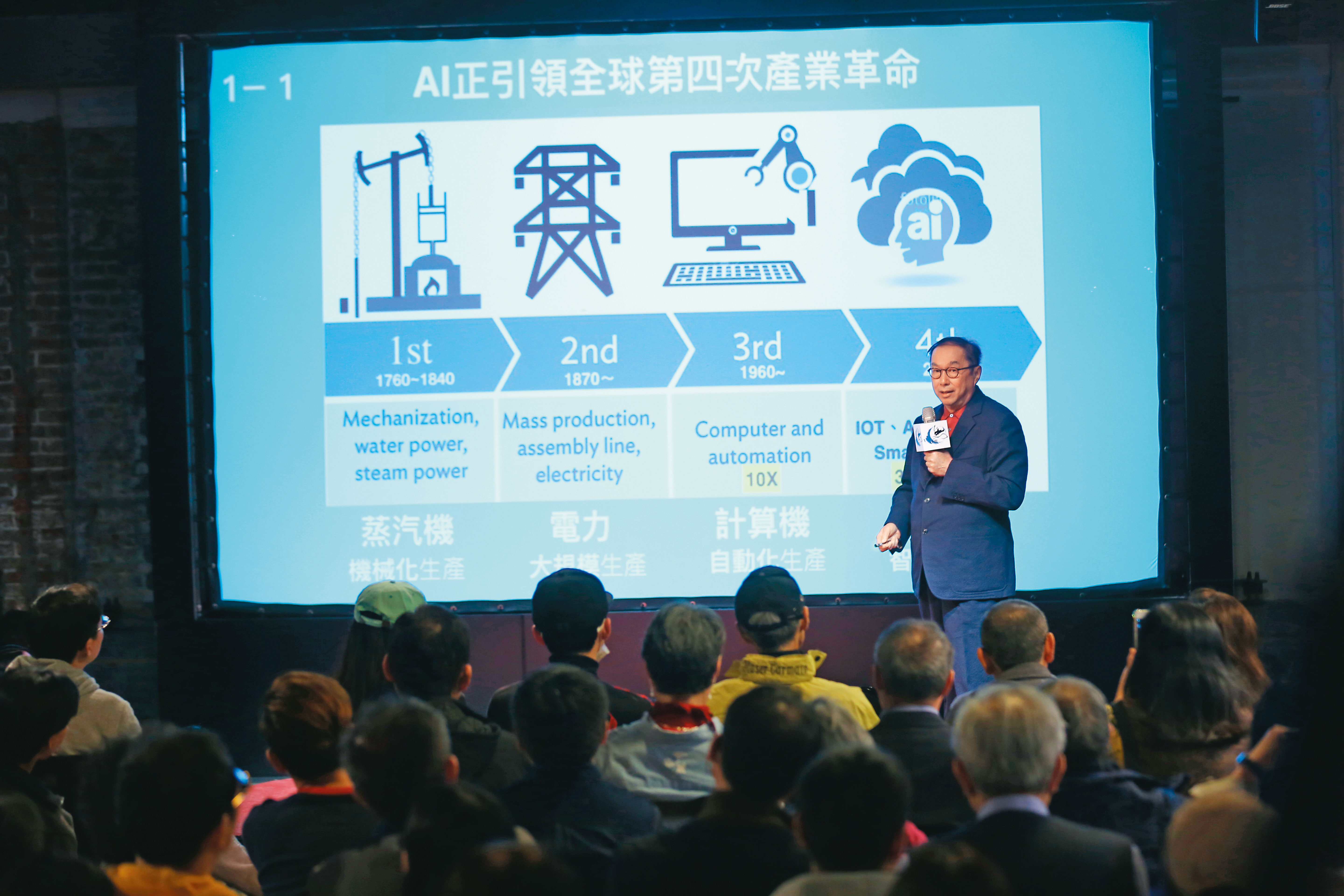 廣達董事長林百里看好智慧工廠，笑稱：「AI太好玩，拚10年再退休。」