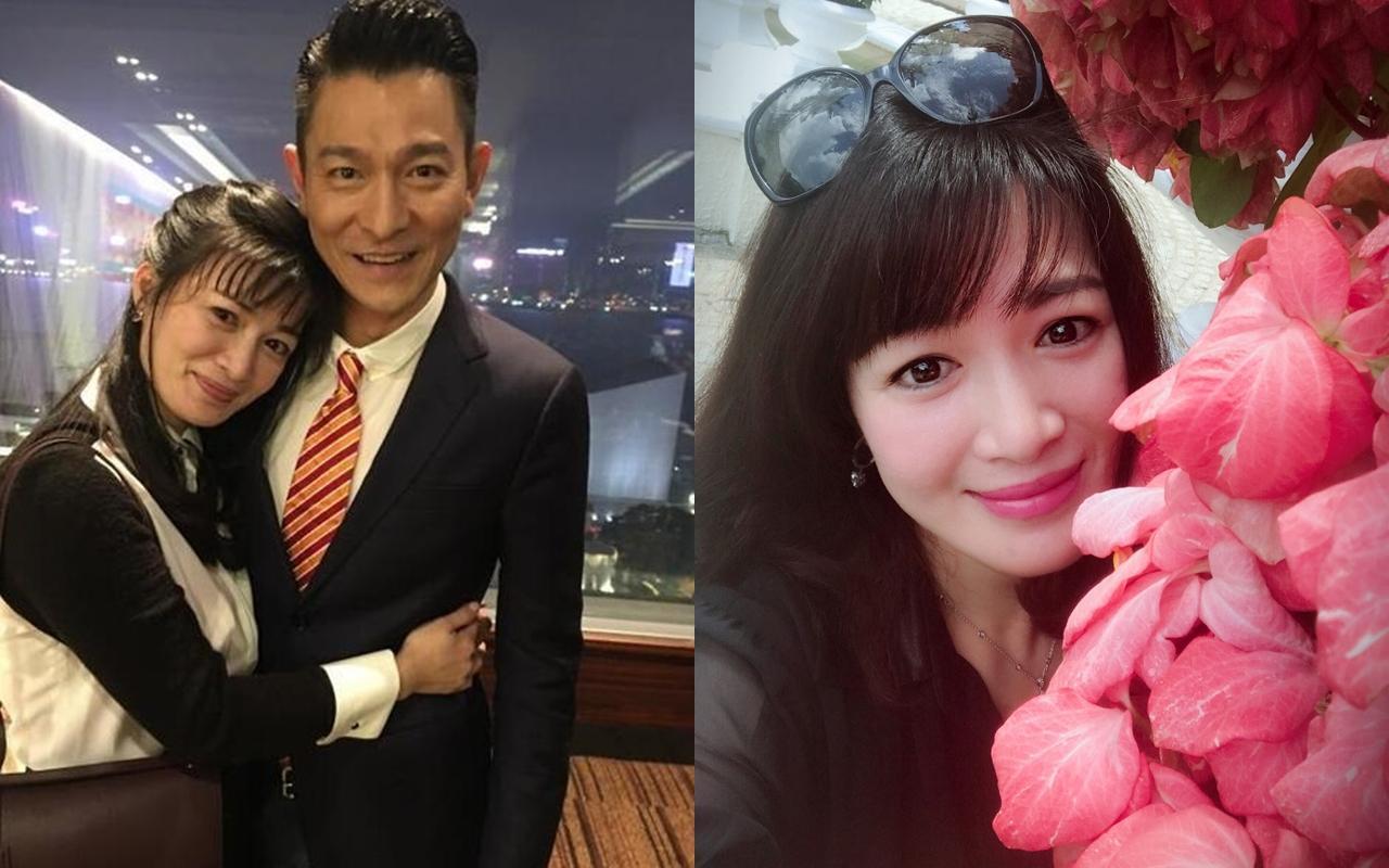 陳少霞(左圖左、右圖)跟師父劉德華(左圖右)道歉,表示自己當年不懂事硬要穿著暴露服裝宣傳電影。(翻攝自微博)