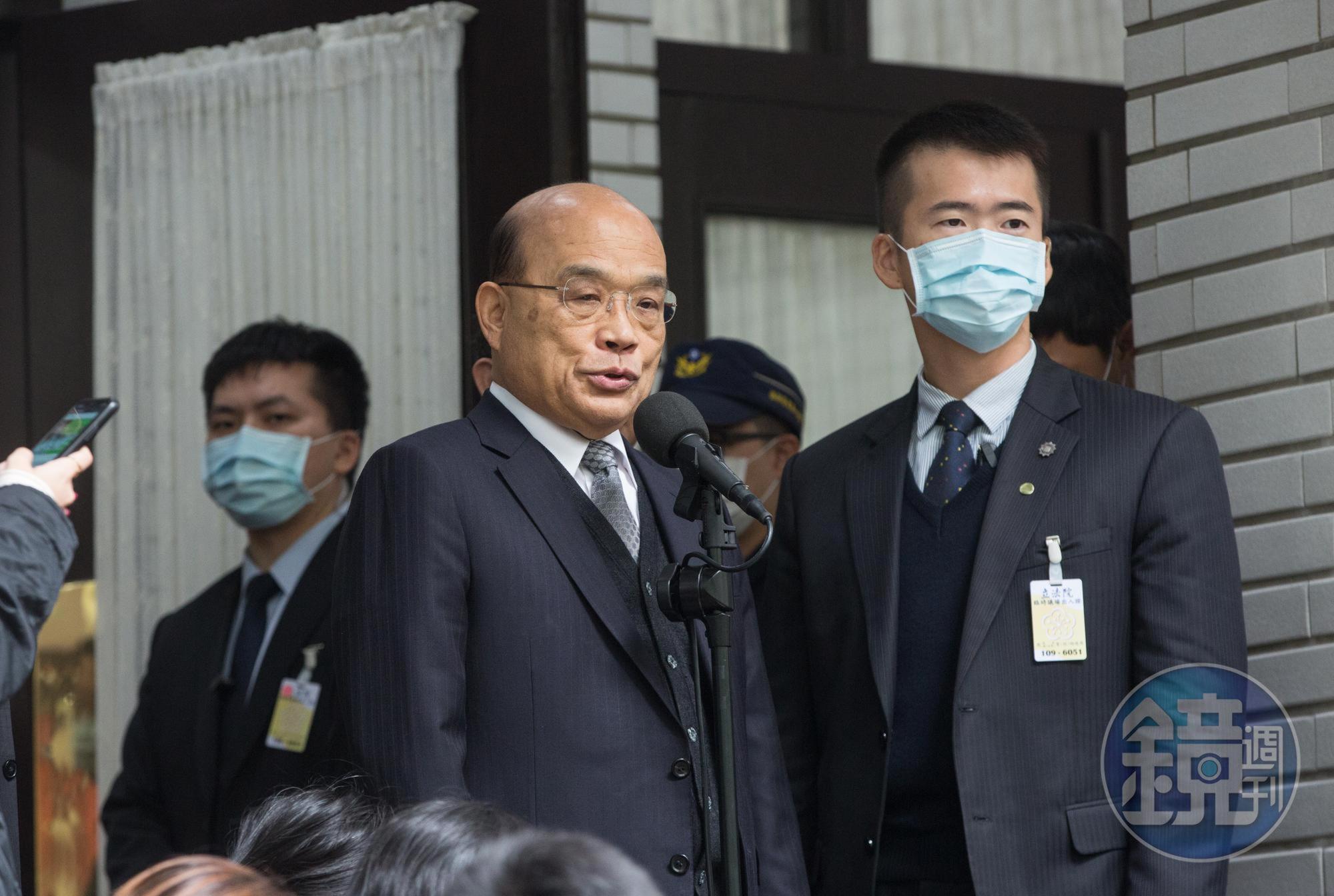 行政院長蘇貞昌今天表示，近來他與蔡英文總統最擔心的事情，就是很多地方要辦跨年晚會，擔心民眾防疫鬆懈。（本刊資料照）