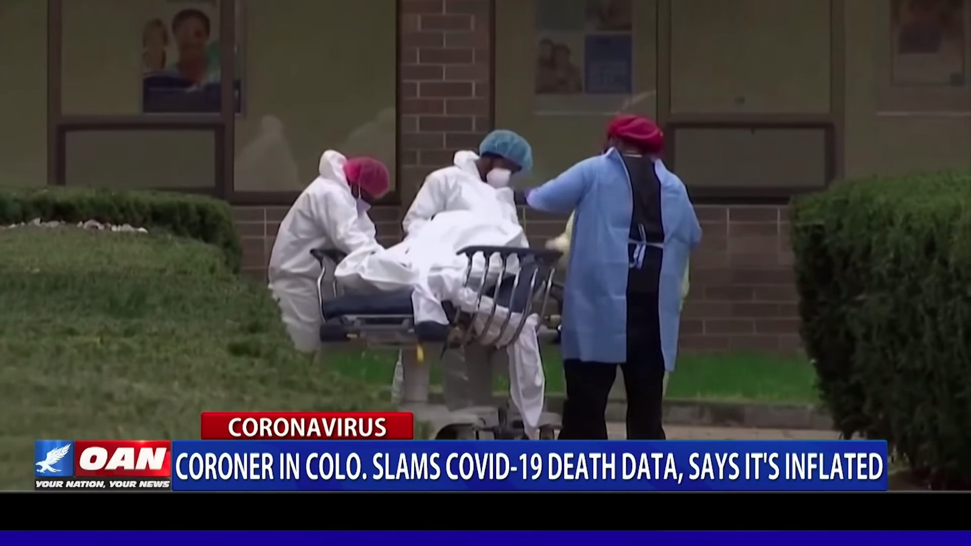 美國因武漢肺炎死亡的人數統計可能有誤。(翻攝自「 One America News Network」YouTube)