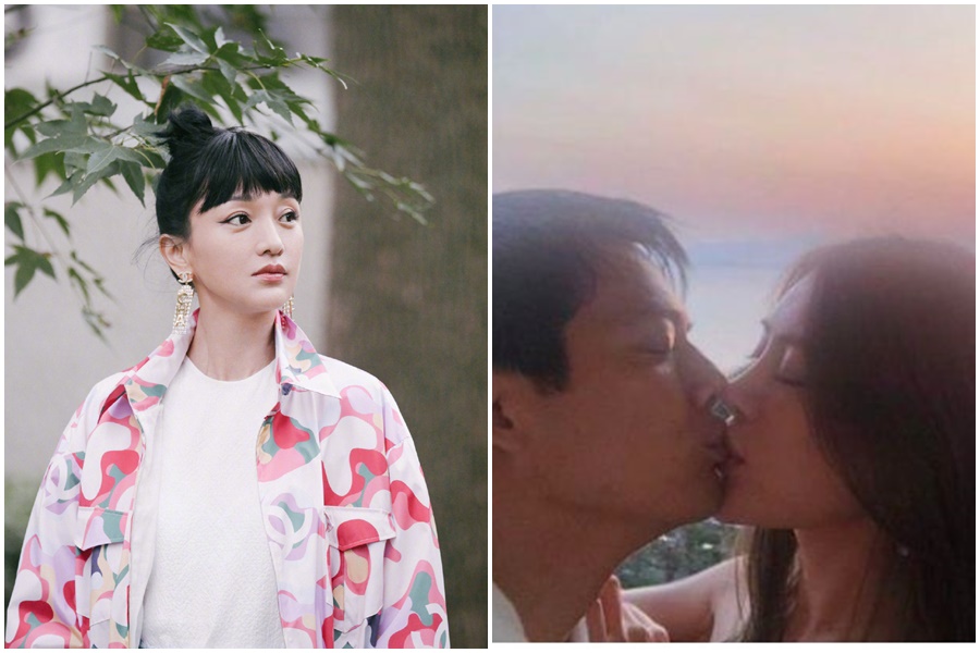 周迅老公高聖遠激吻正妹照曝光，兩人婚變傳聞再度甚囂塵上。（翻攝自微博、IG）