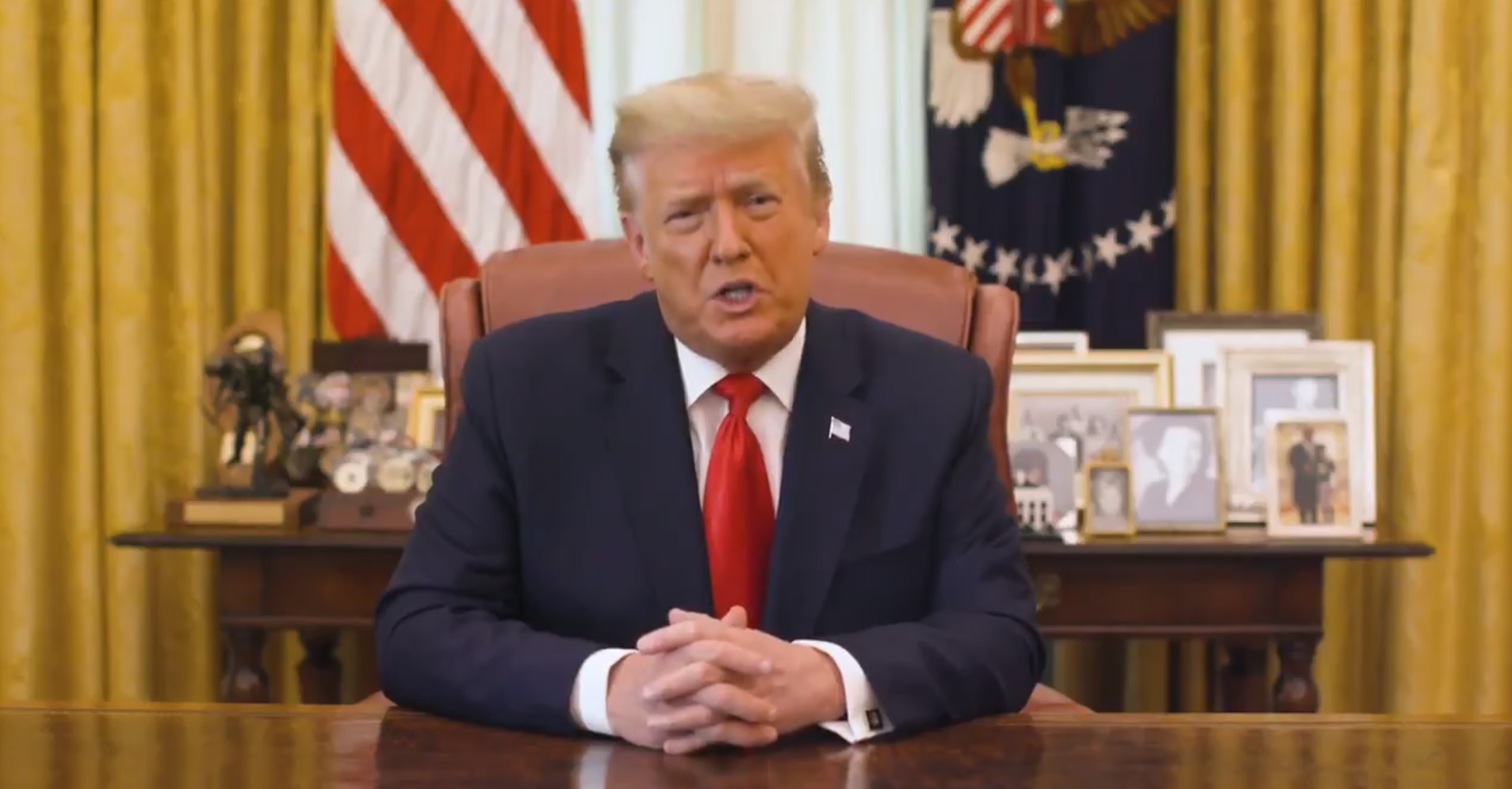 川普承諾將在20日移交政權。（翻攝川普推特）