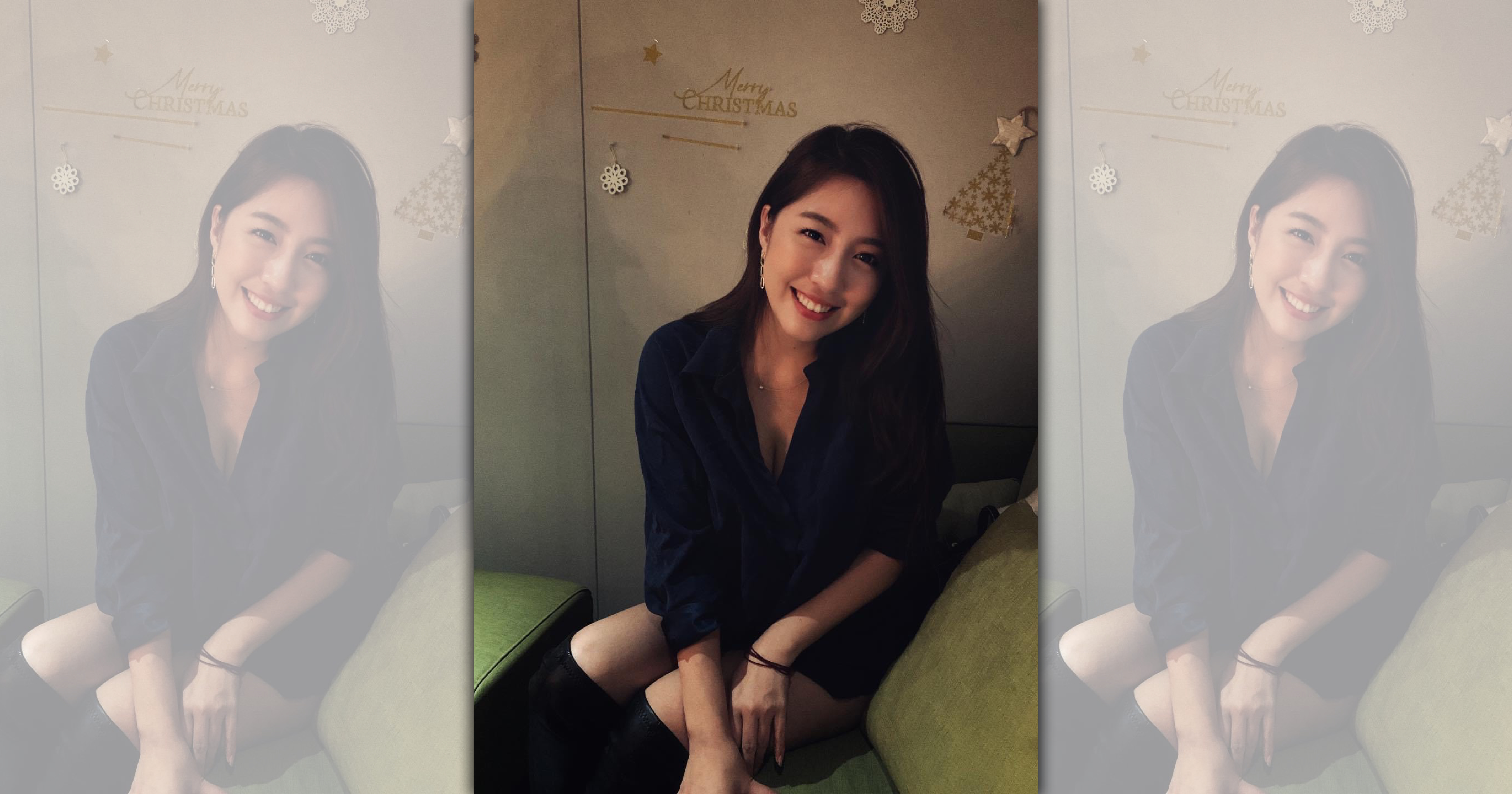 辜莞允更新近況，深邃事業線再加上逼人長腿，讓男網友看了為之瘋狂。（翻攝自辜莞允臉書）