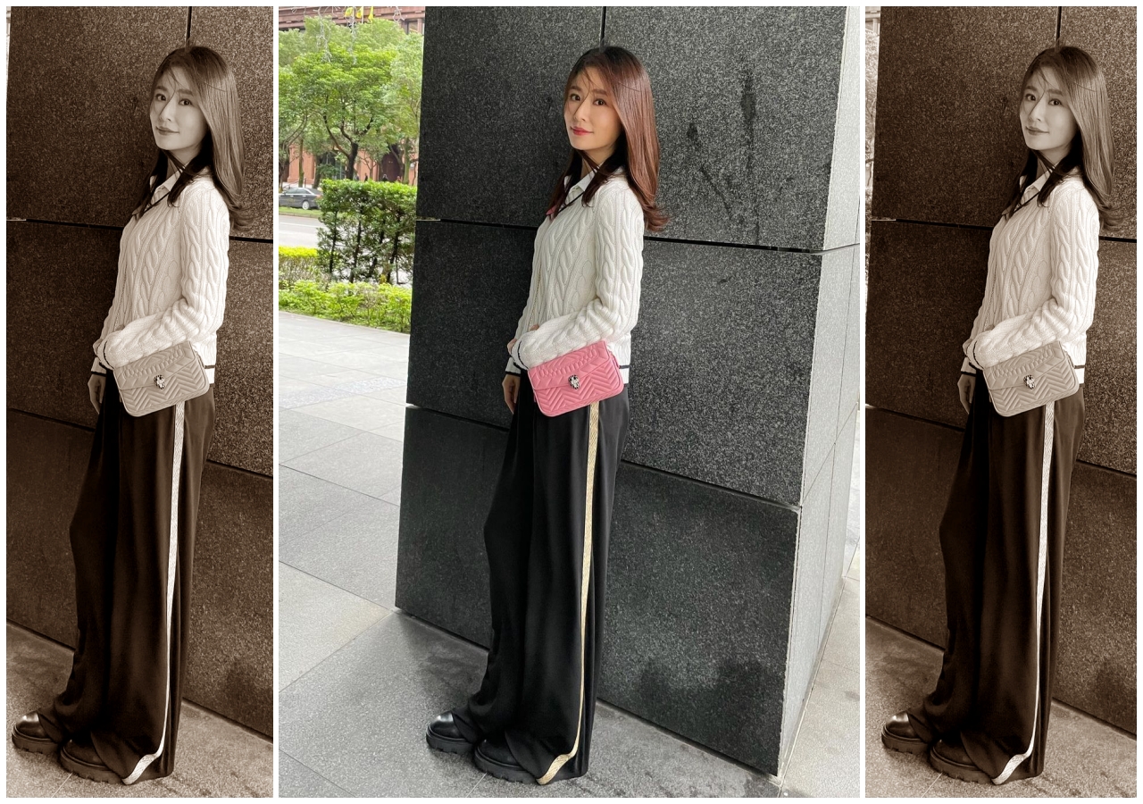 林心如po出自己的穿搭照，澄清包款是自己的。糖果石英色腰包NT65,000。（翻攝自林心如IG）