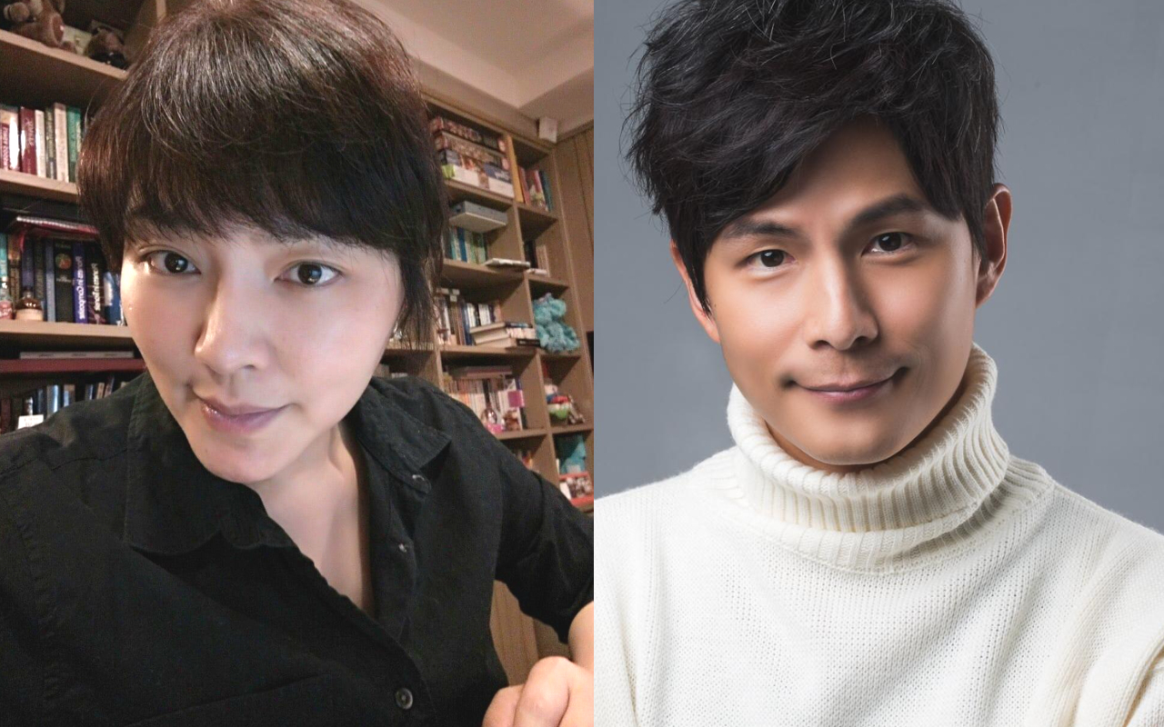 唐綺陽（左圖）分享短髮照，網友驚呼孫協志（右圖）怎麼出現在老師的官方臉書？難道帳號被盜？（翻攝自唐綺陽、孫協志臉書）