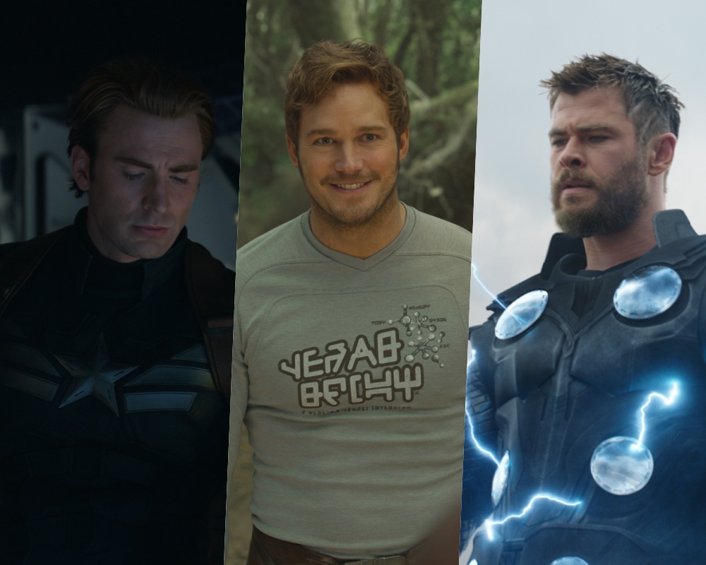 克里斯伊凡（左起）、克里斯普拉特、克里斯漢斯沃，到底誰是最棒的克里斯，現在隨著夢幻球隊網路遊戲的進度而有了新的答案。（漫威提供）
