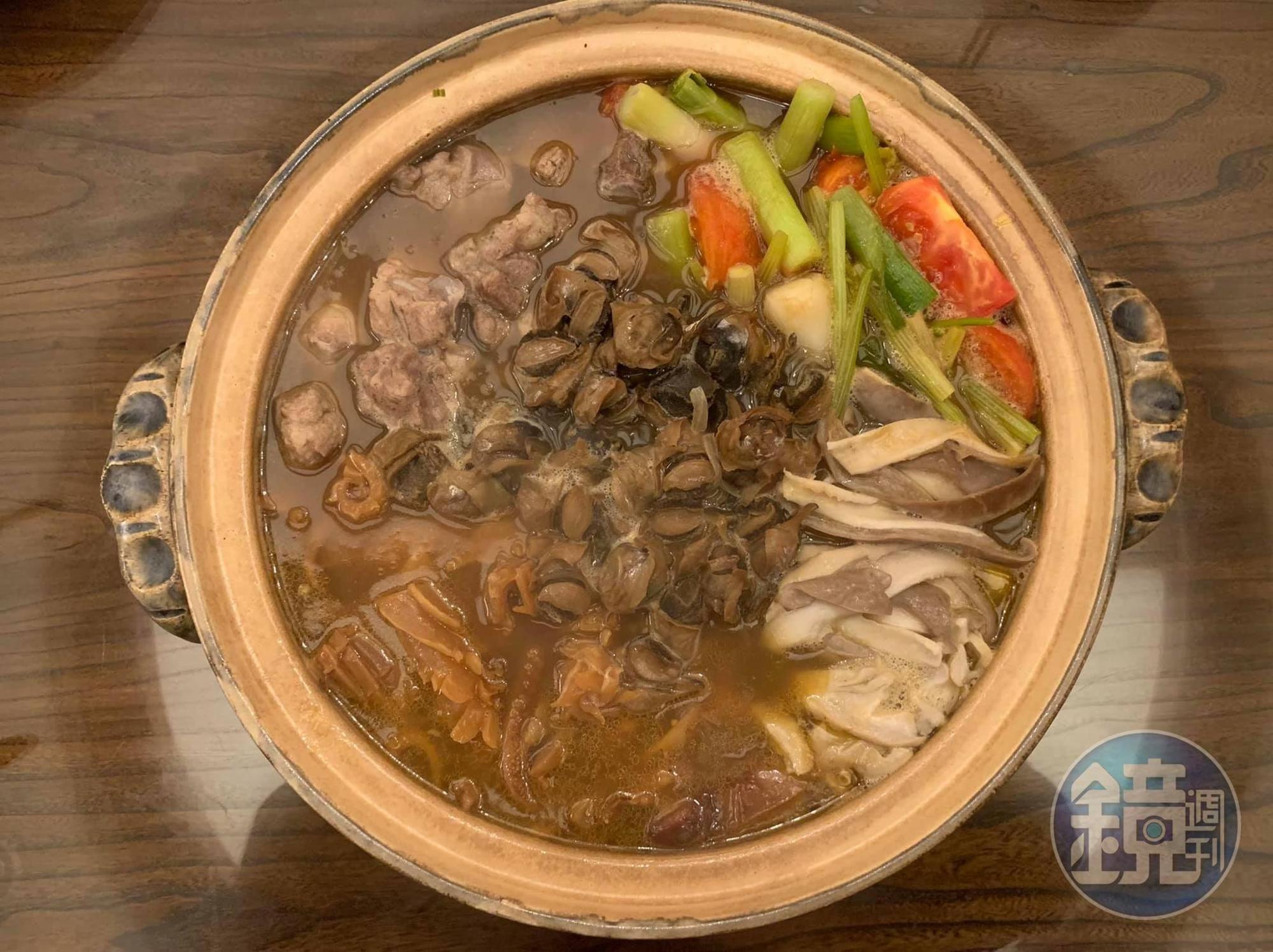 依山海樓版本做的「魷魚螺肉蒜」,能深切感受黃德興老師傅的功力,確實有古早酒家菜的深邃美味。