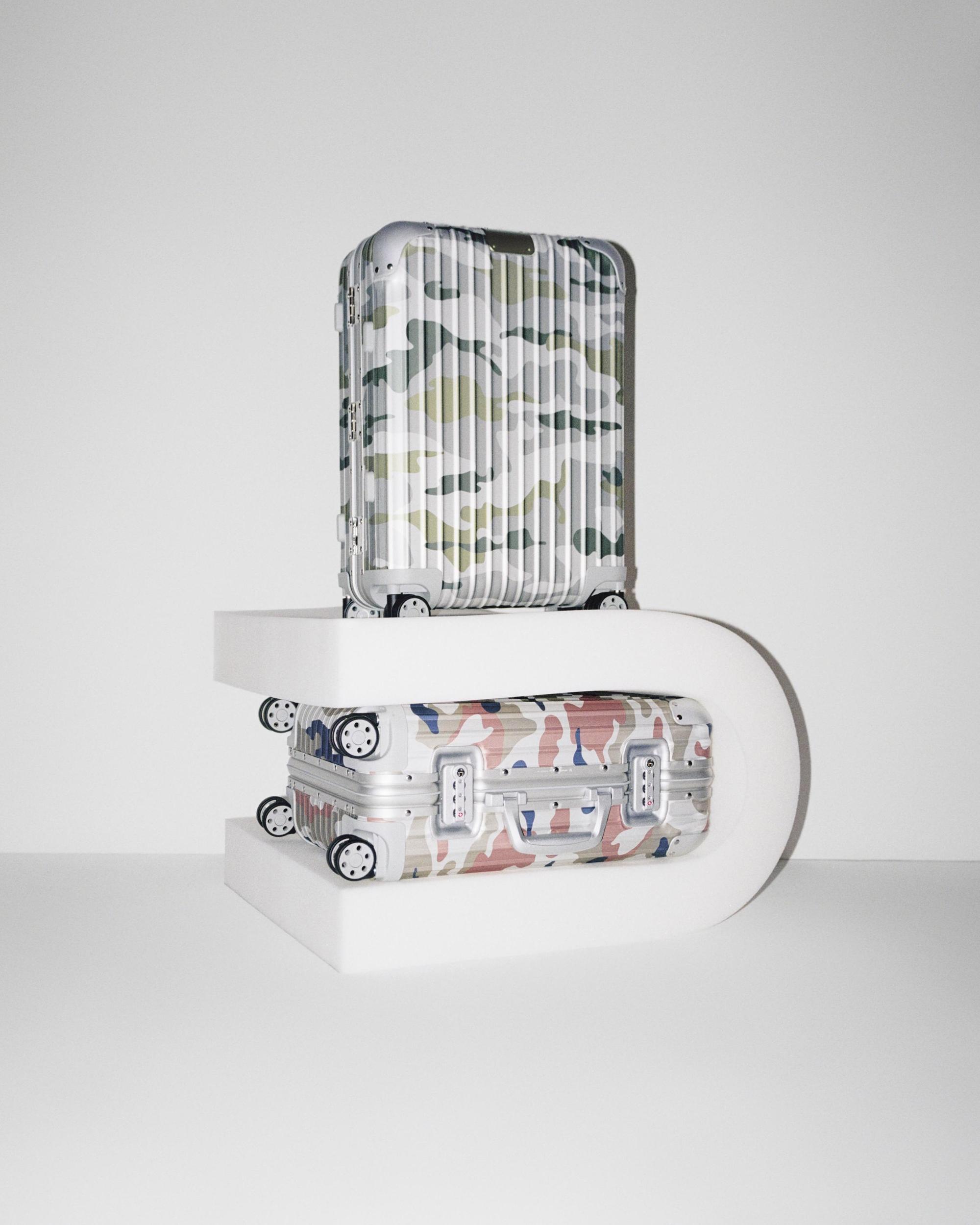 RIMOWA Original Cabin Green Camouflage綠色、粉紅迷彩。各NT$48,600(美之心提供)