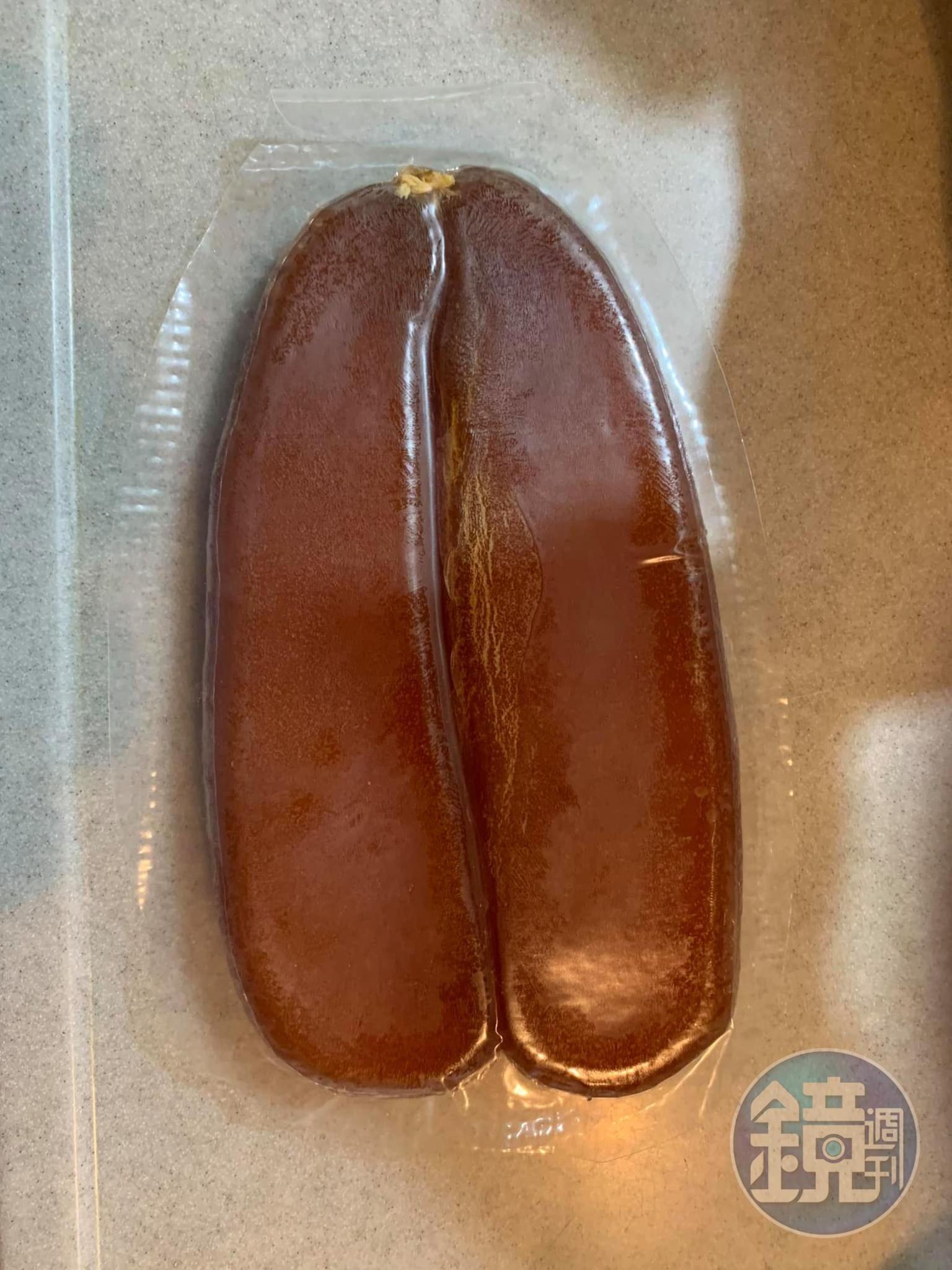 今天買的烏魚子品質好,有溏心。