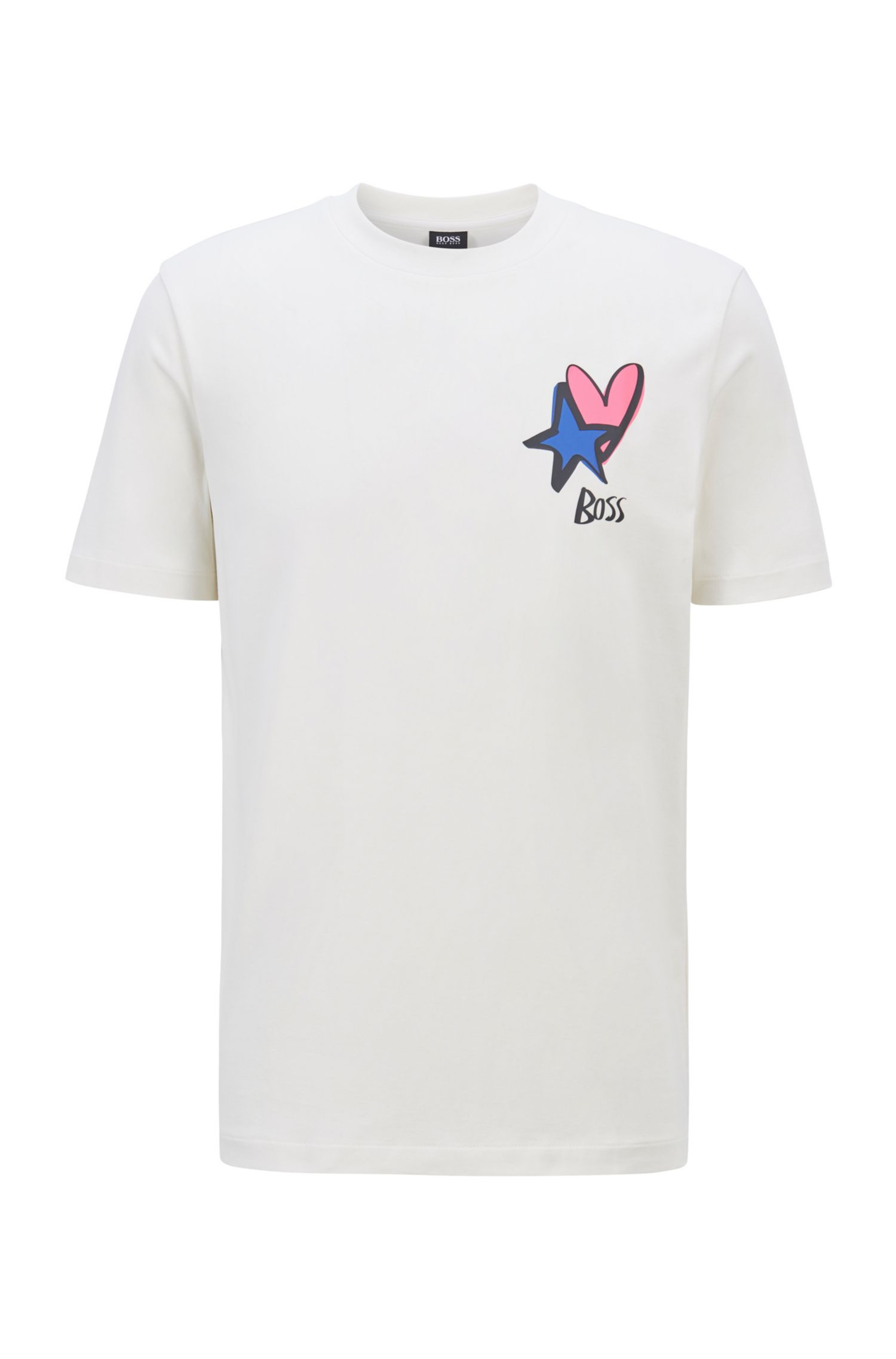 BOSS x Justin Teodoro假日聯名系列白色T恤。NT$4,800（BOSS提供）
